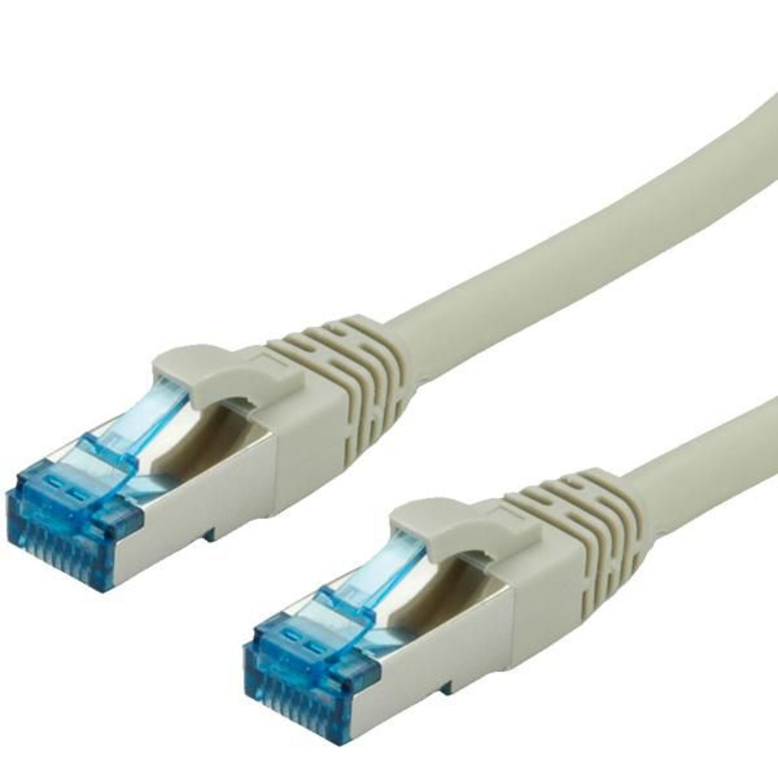 Value 21.99.0867 RJ45 Network Cable Patch Cable CAT 6a S/FTP 10.00 M Grey 1 Pc.