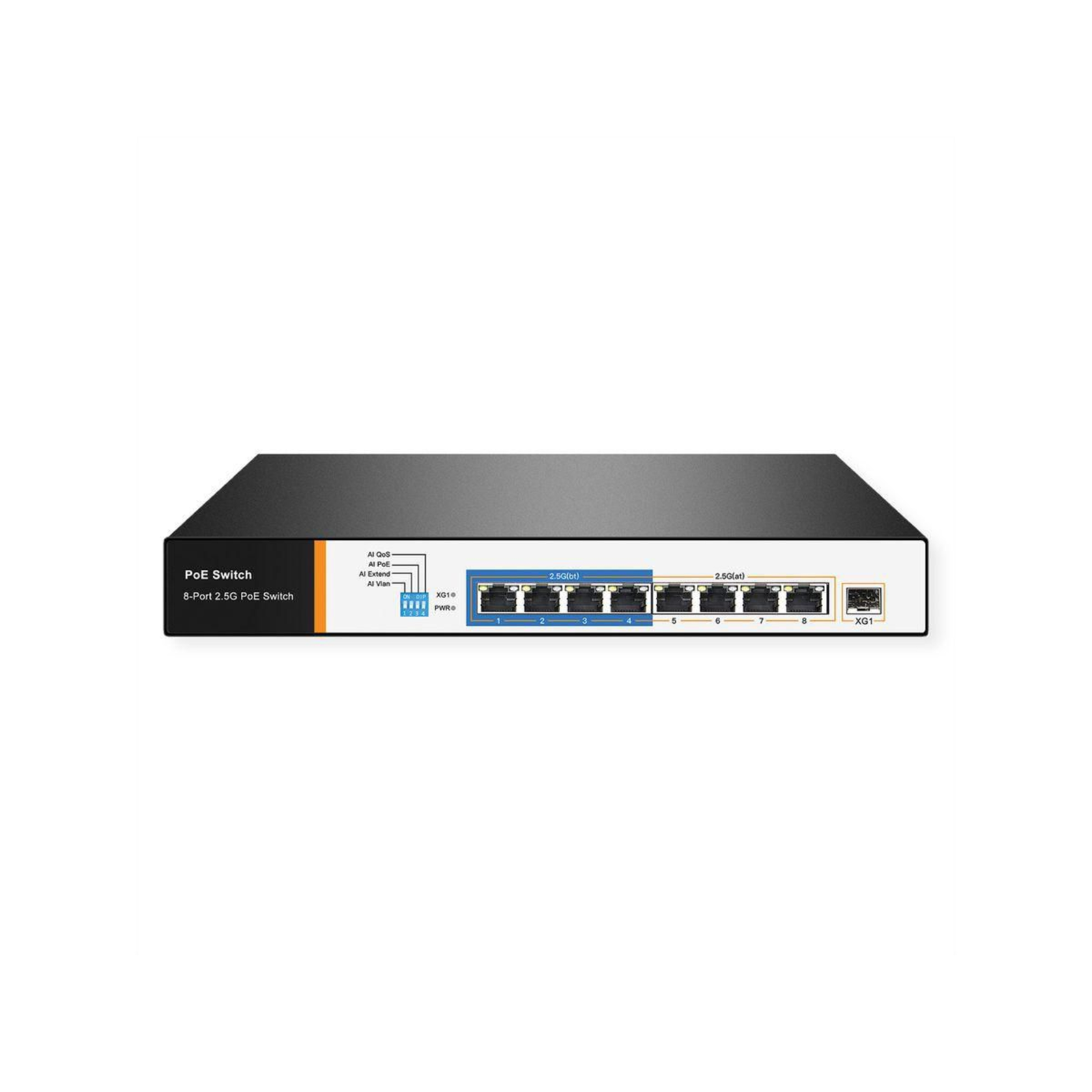 VALUE PoE 2.5Gigab.Switch 8x 2.5GbE PoE+ 1x 10GbE SFP Switch 8-Port