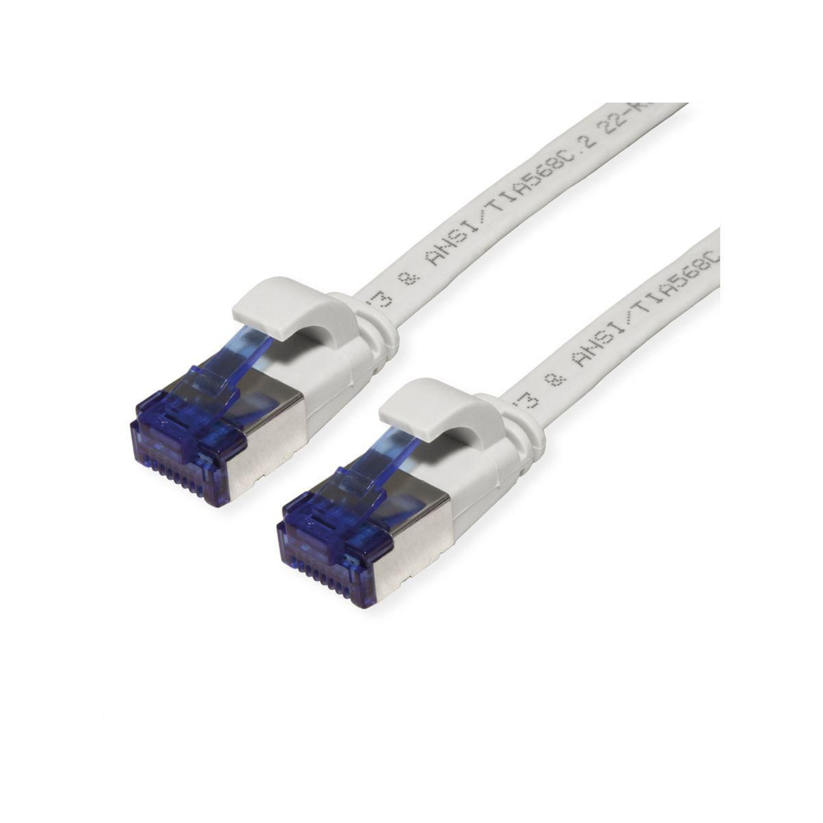 Value 21.99.2111 RJ45 Network Cable Patch Cable CAT 6a F/UTP 1.00 M Grey 1 Pc.