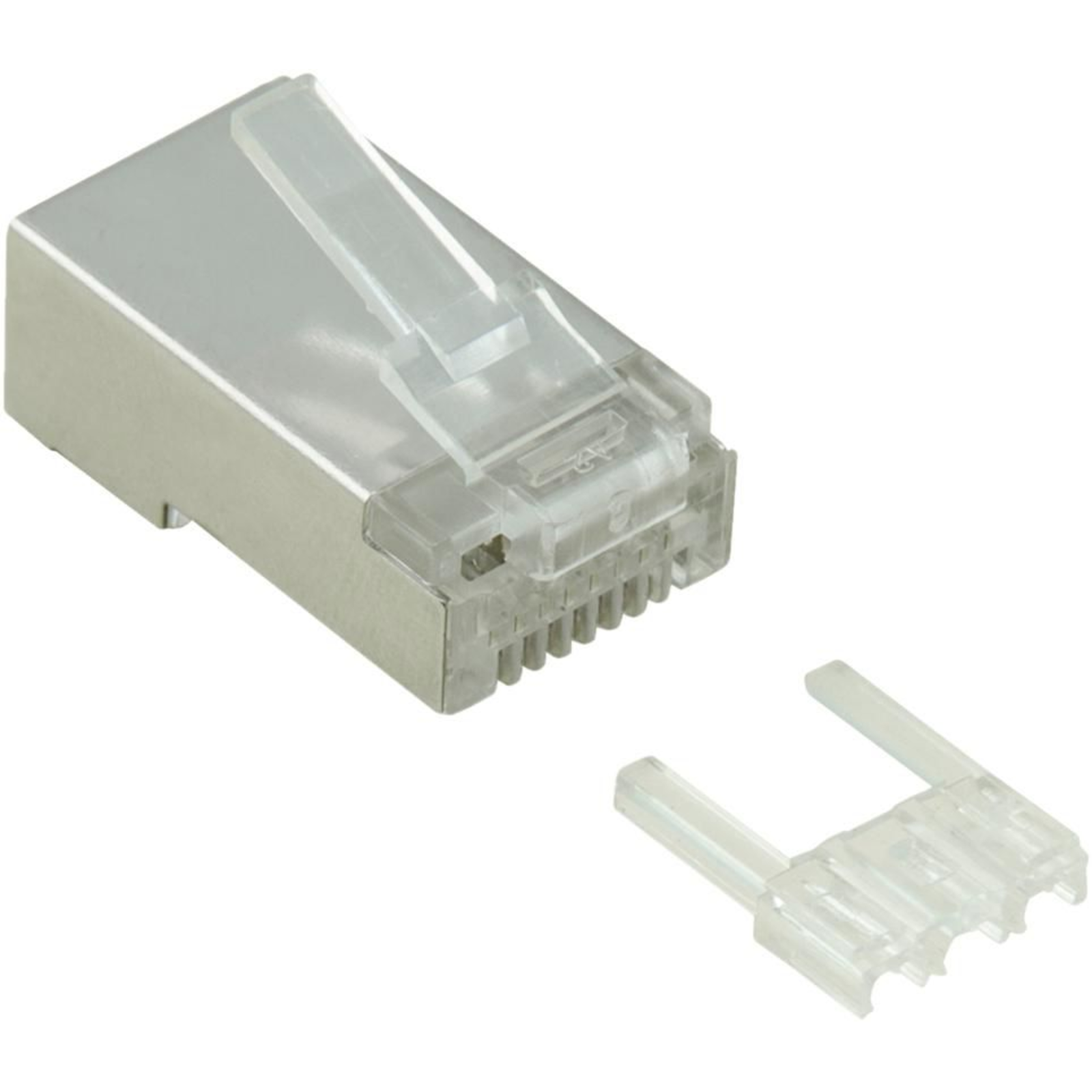 VALUE Network Connector RJ-45 (M) Shielded CAT 6e transparent (Pack of 10)