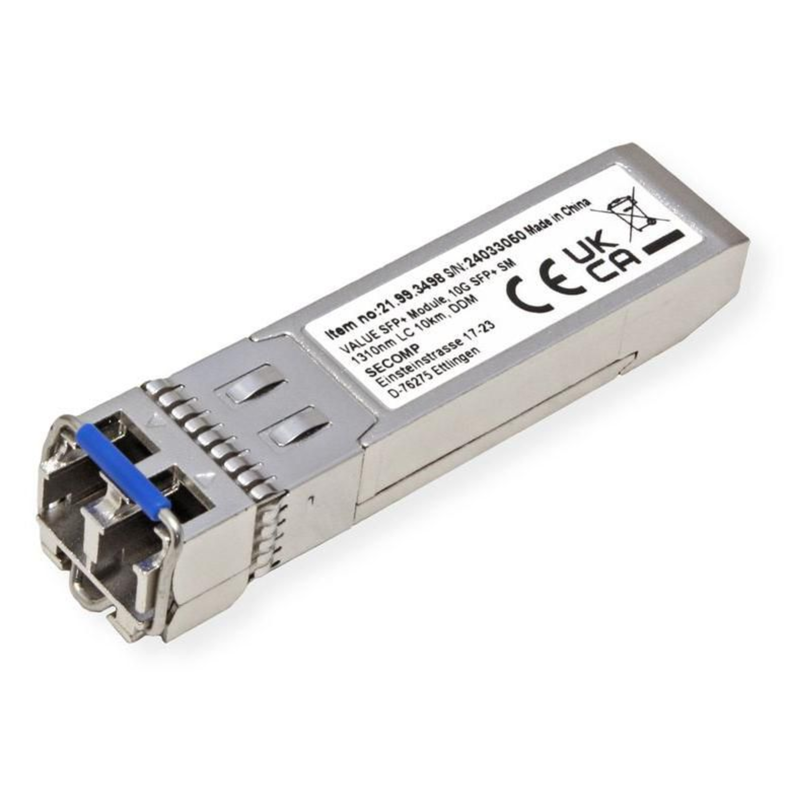 VALUE Generic SFP+ LC 10G SingleMode 10km DDM
