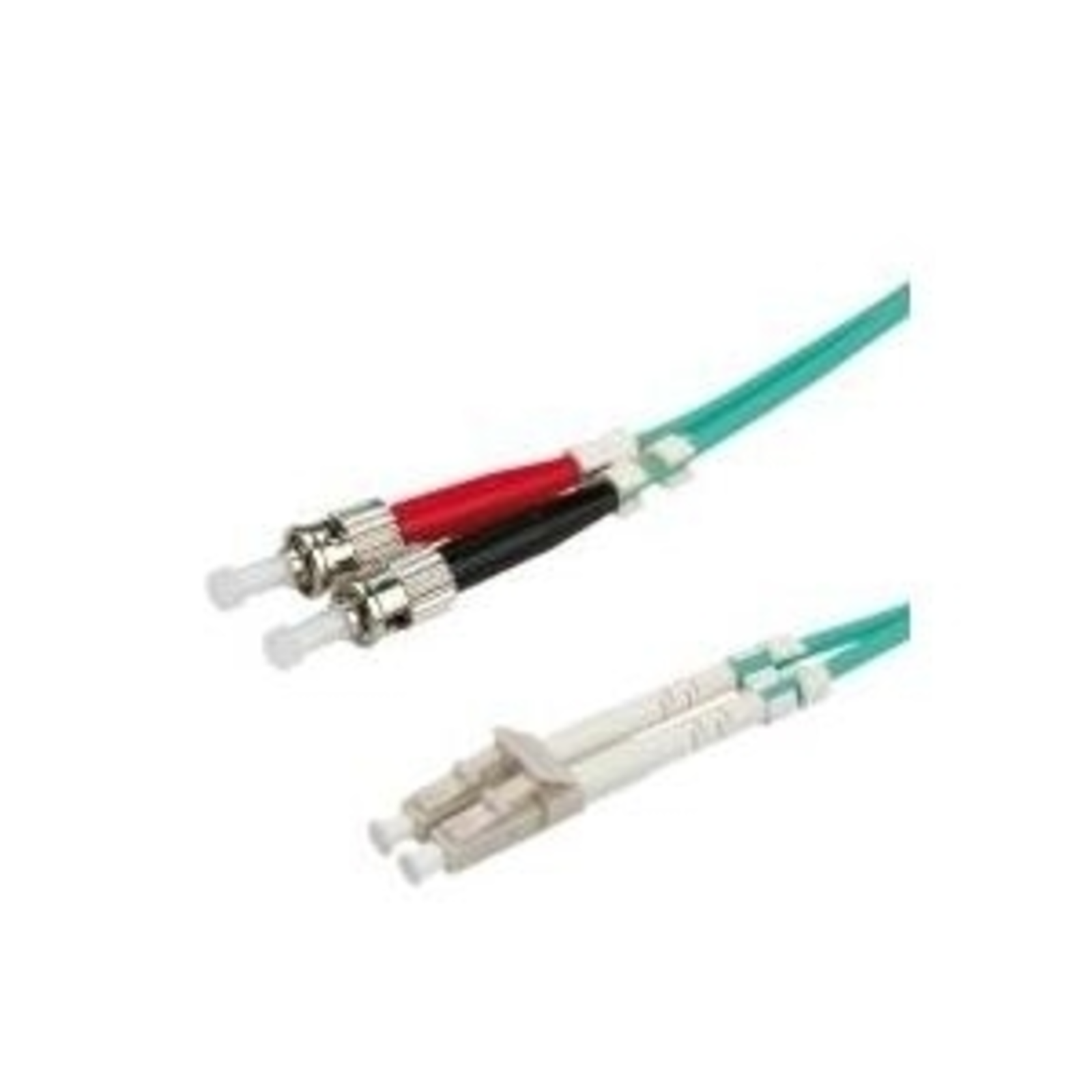 Value Fibre Optic Connection Cable 1x LC Plug ST 50/125 1.00 M Turquoise Multimode OM3