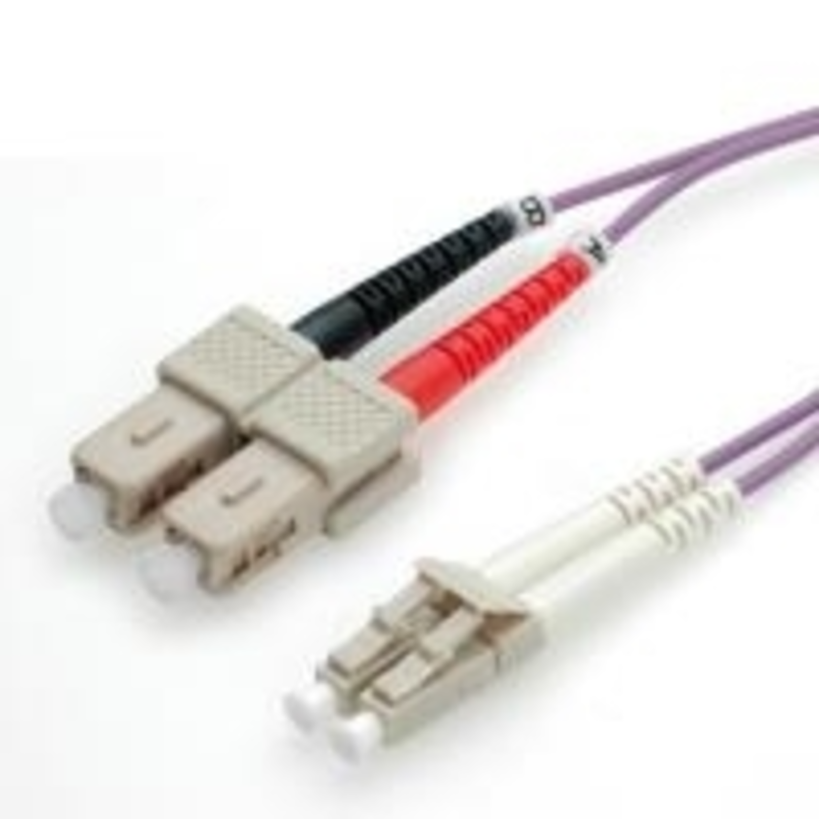 Value Fibre Optic Connection Cable 1x LC Connector SC 50/125 M 3.00 Violet Multimode OM4
