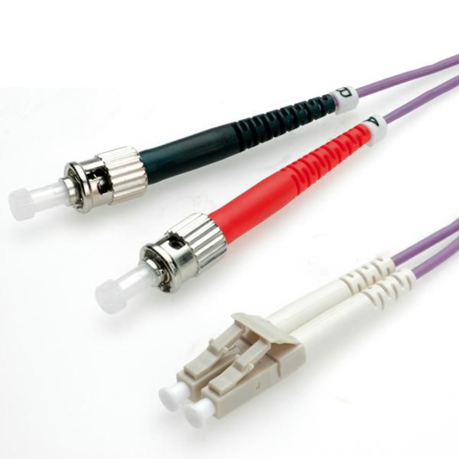 Value Fibre Optic Connection Cable 1x LC Connector ST 50/125 M 0.50 Violet Multimode OM4