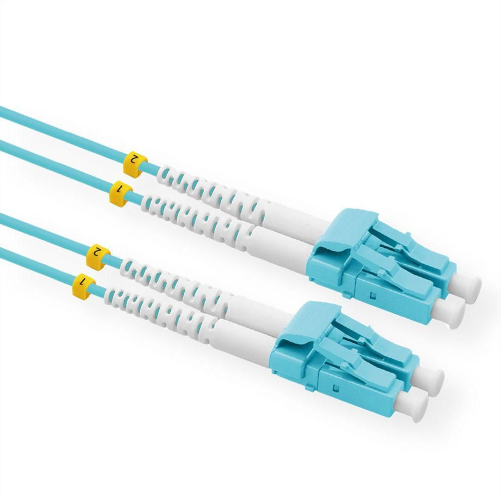 VALUE Fiber Optic Cable 50/125um OM3 LC/LC Low-loss Connector Turquoise 10 M