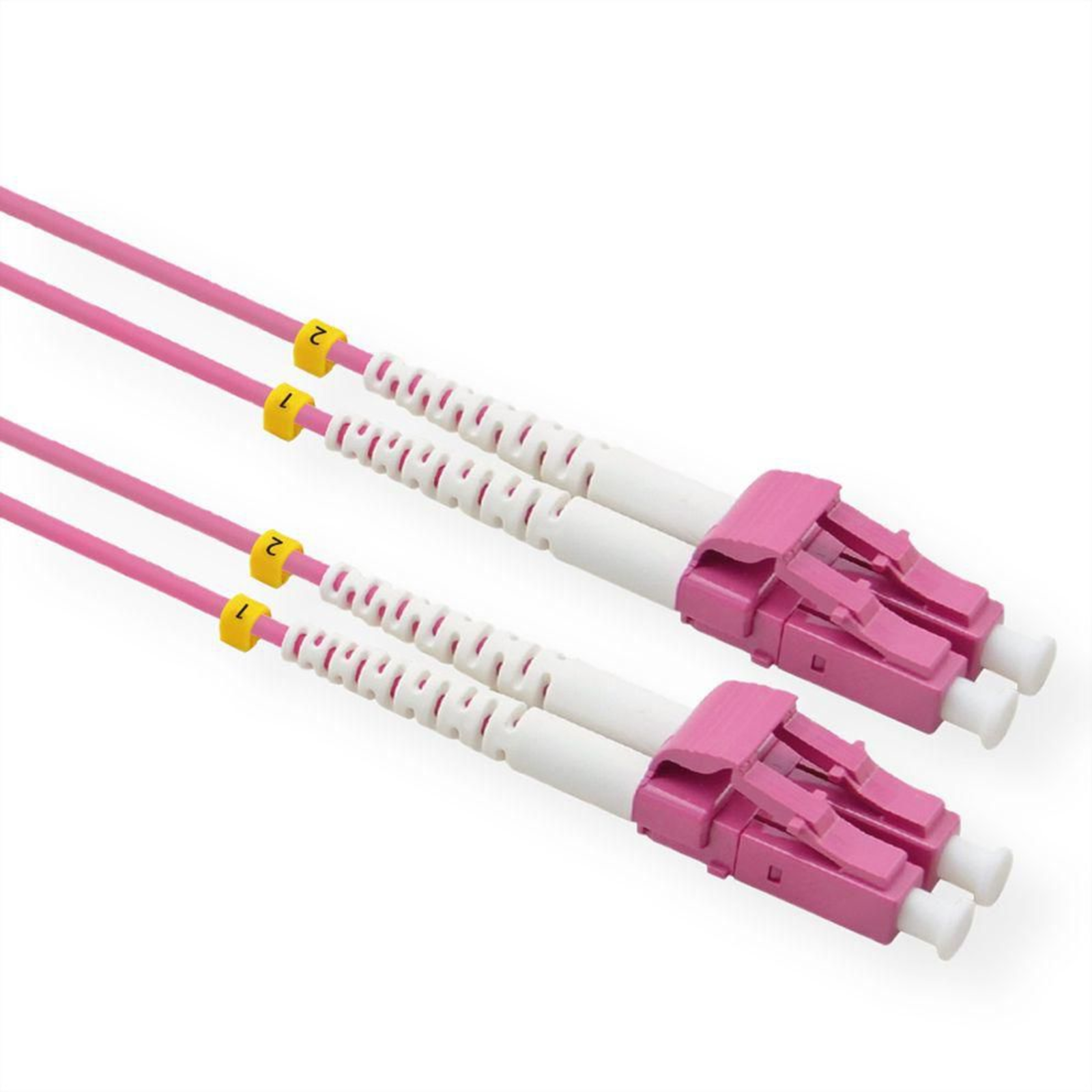 VALUE Fiber Optic Cable 50/125um OM4 LC/LC Low-loss Connector Violet 10 M