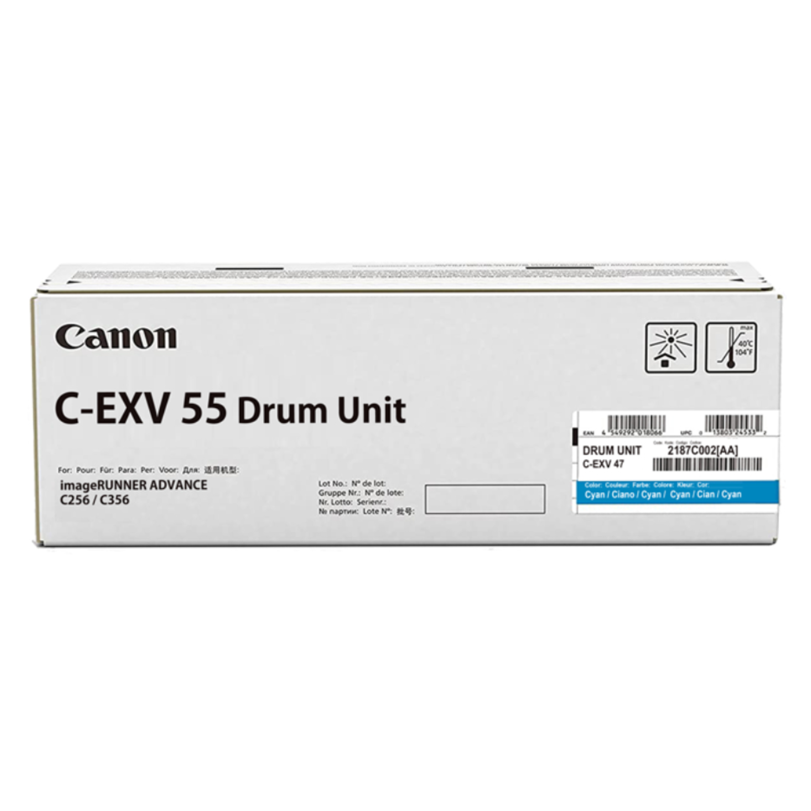 Canon C-EXV 55 C 2187C002 cyan Drum Unit ImageRUNNER ADVANCE C256i C356i DX C257i DX C357i DX C357P