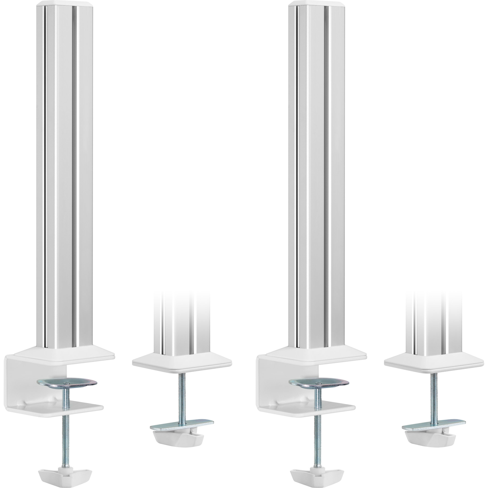 InLine Slatwall Mounting Columns Aluminium for Table Mount Panel Set of 2