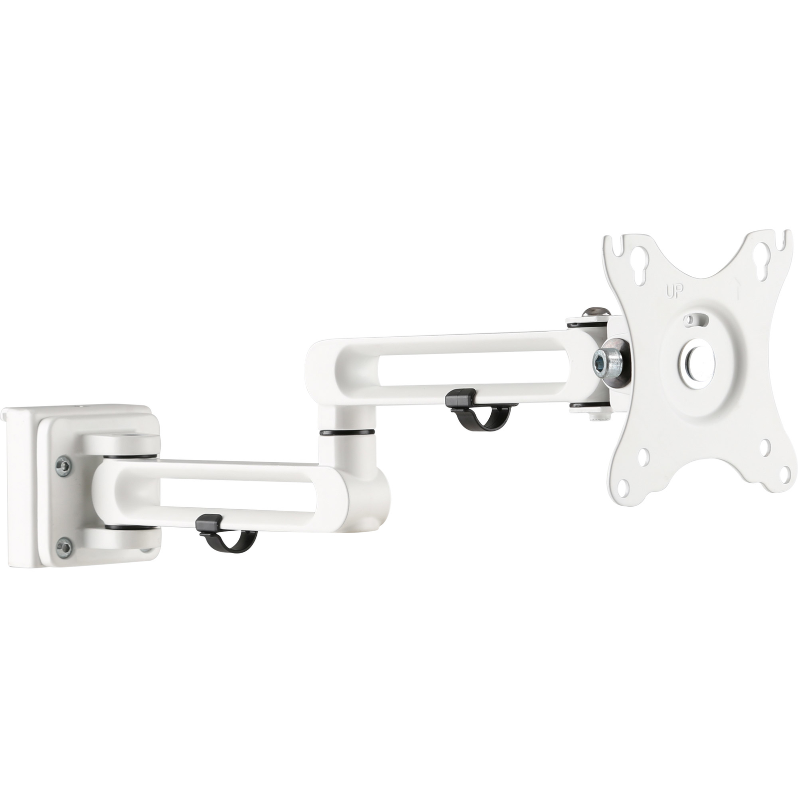 InLine Slatwall Mounting Component Articulated Arm LCD Display Steel White Size 43.2-81.3cm