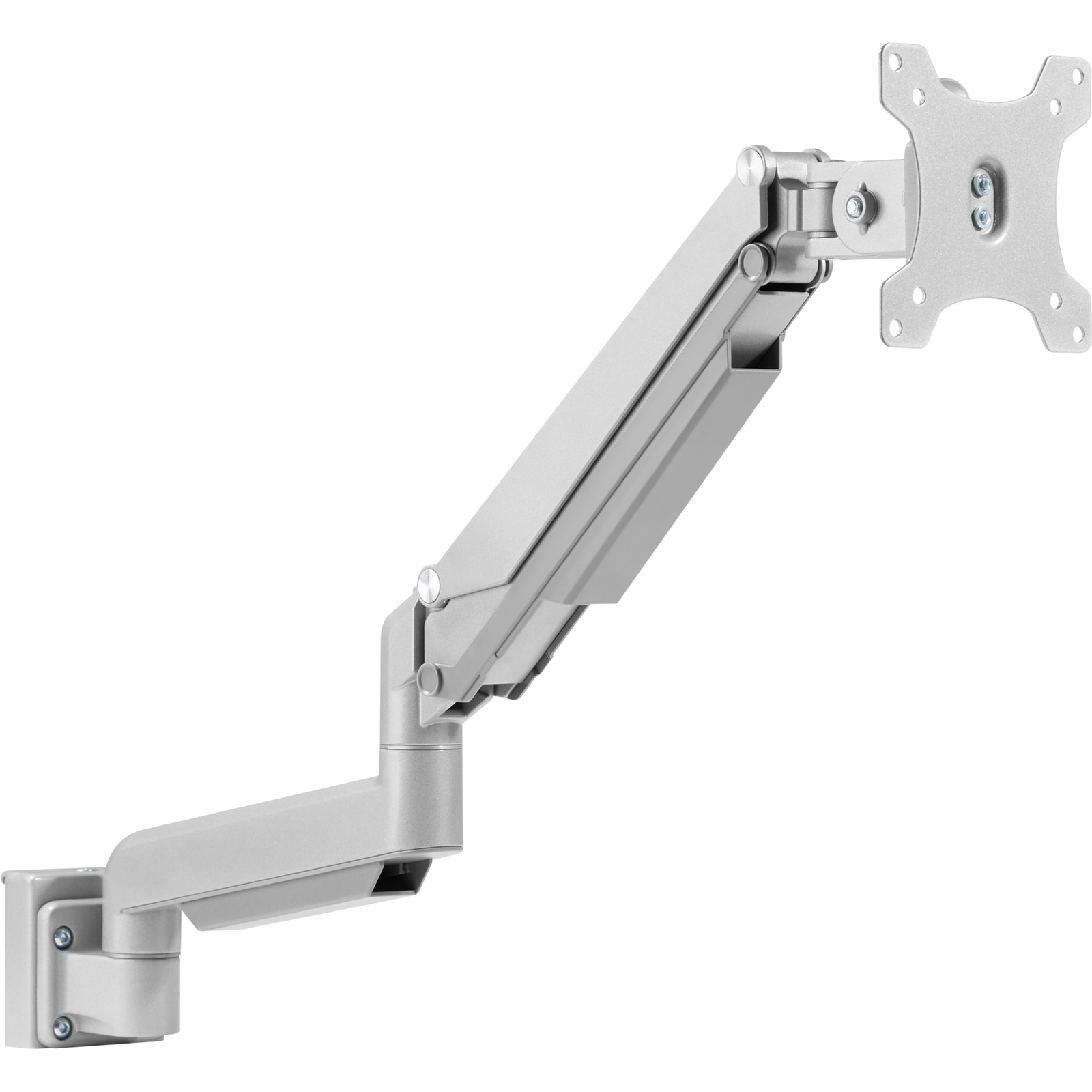 InLine Slatwall Mounting Component Articulated Arm LCD Display Plastic Aluminium Steel Grey/silver