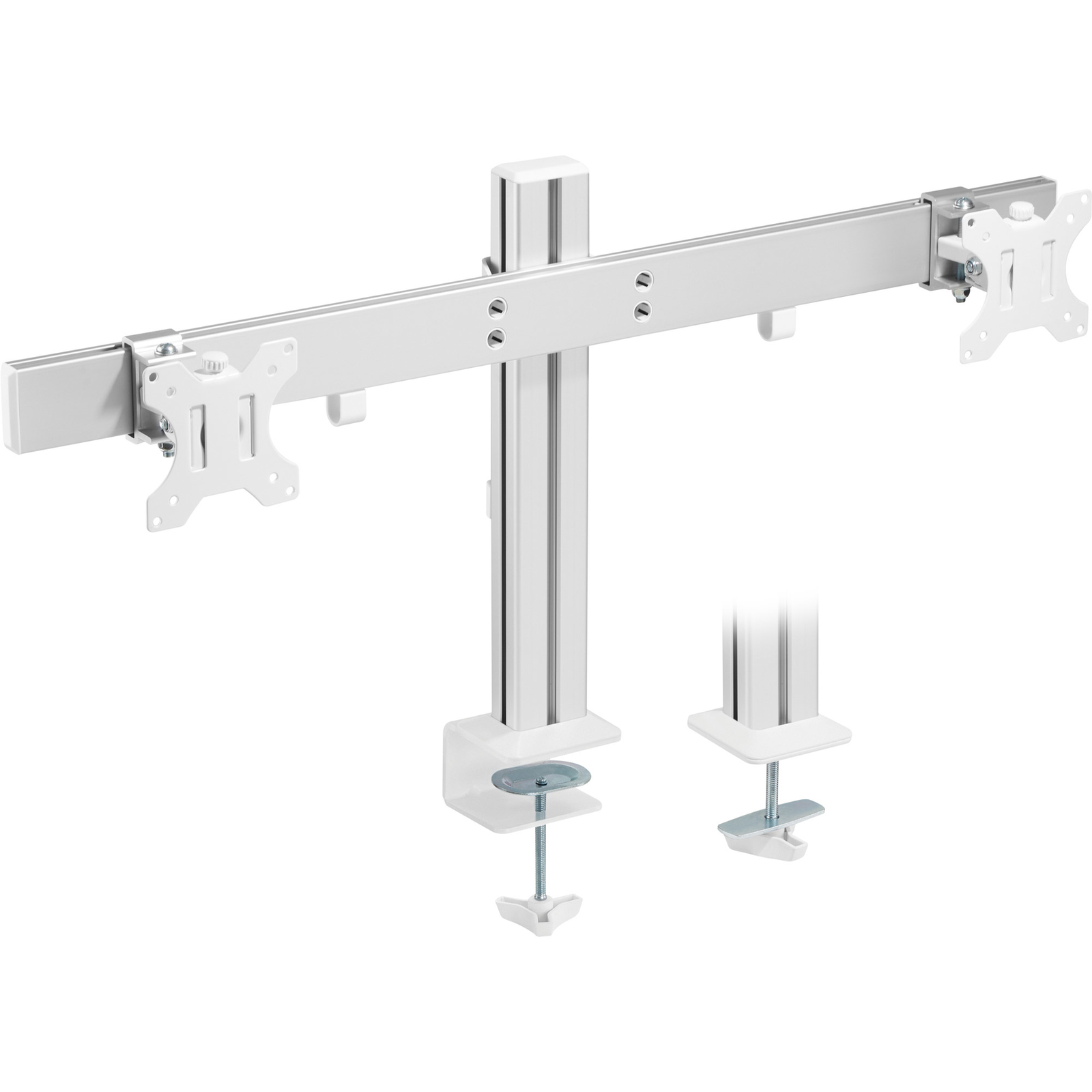 InLine Mounting Kit 2 LCD Displays Plastic Aluminium Steel Fine Texture Grey Size 43.2-81.3cm