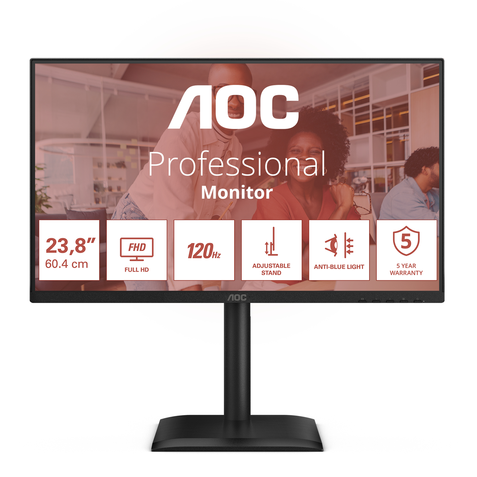 AOC 24E4CV LED Monitor 61 Cm (24inch) (23.8inch Visible) 1920 X 1080 Full HD (1080p)