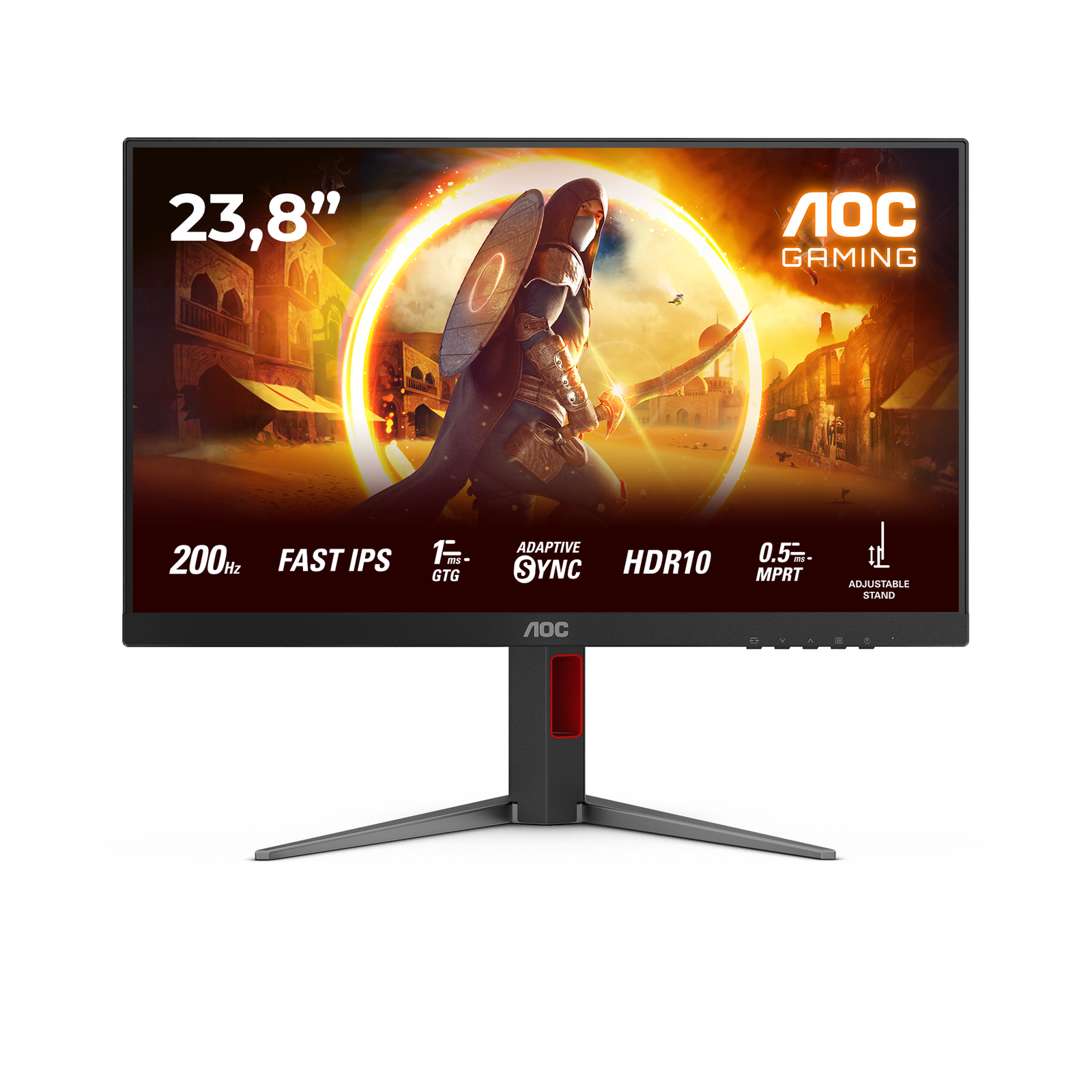 AOC 24G4HA 23.8-inch Fast IPS FHD 200Hz 300cd/m2 1ms HDMI2.0x2 DP Speakers Pivot