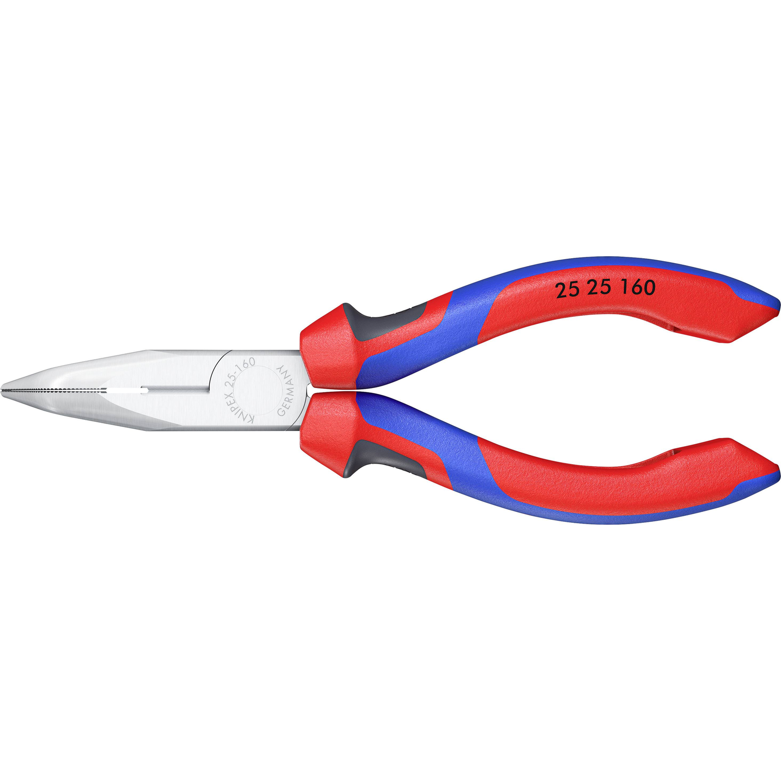 KNIPEX Flat Round Nose Pliers with Cutting Edge Bent 160 Mm