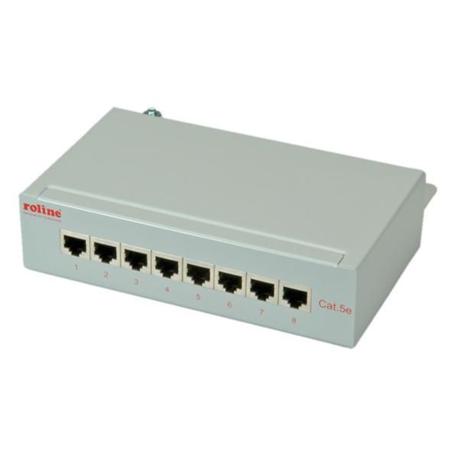 ROLINE Patch Panel 8 Ports Cat. 5e Shielded Light Grey 14cm 44 X 172 X 140mm