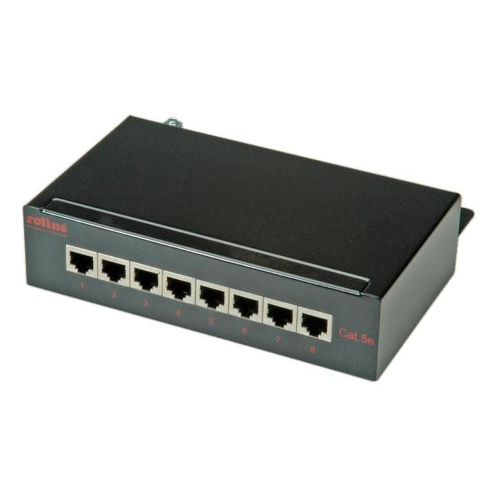 ROLINE Patch Panel 8 Ports Cat. 5e Shielded Black Black 14cm 44 X 172 X 140mm