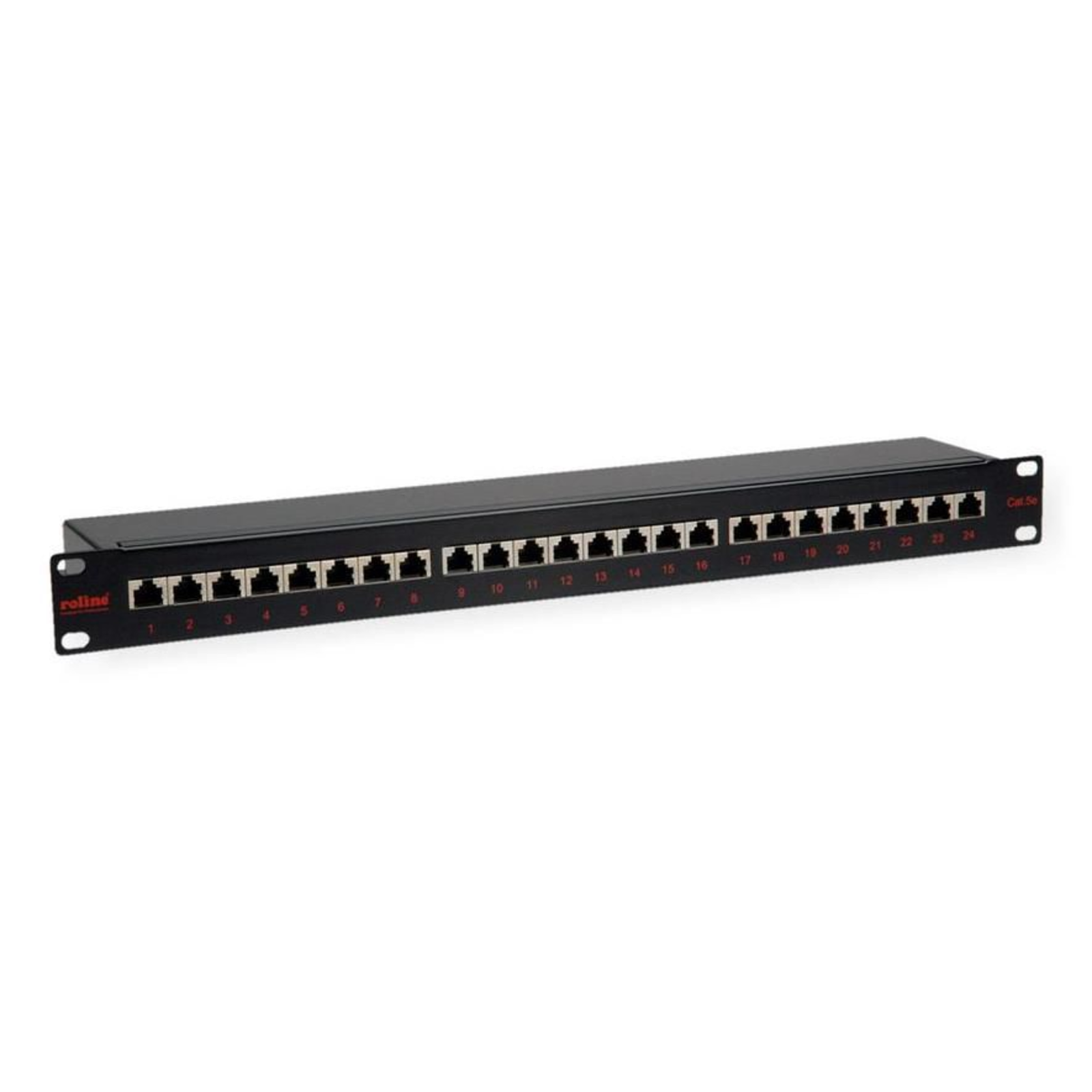 ROLINE Patch Panel CAT 5e Black 1U 48.3 Cm (19inch)