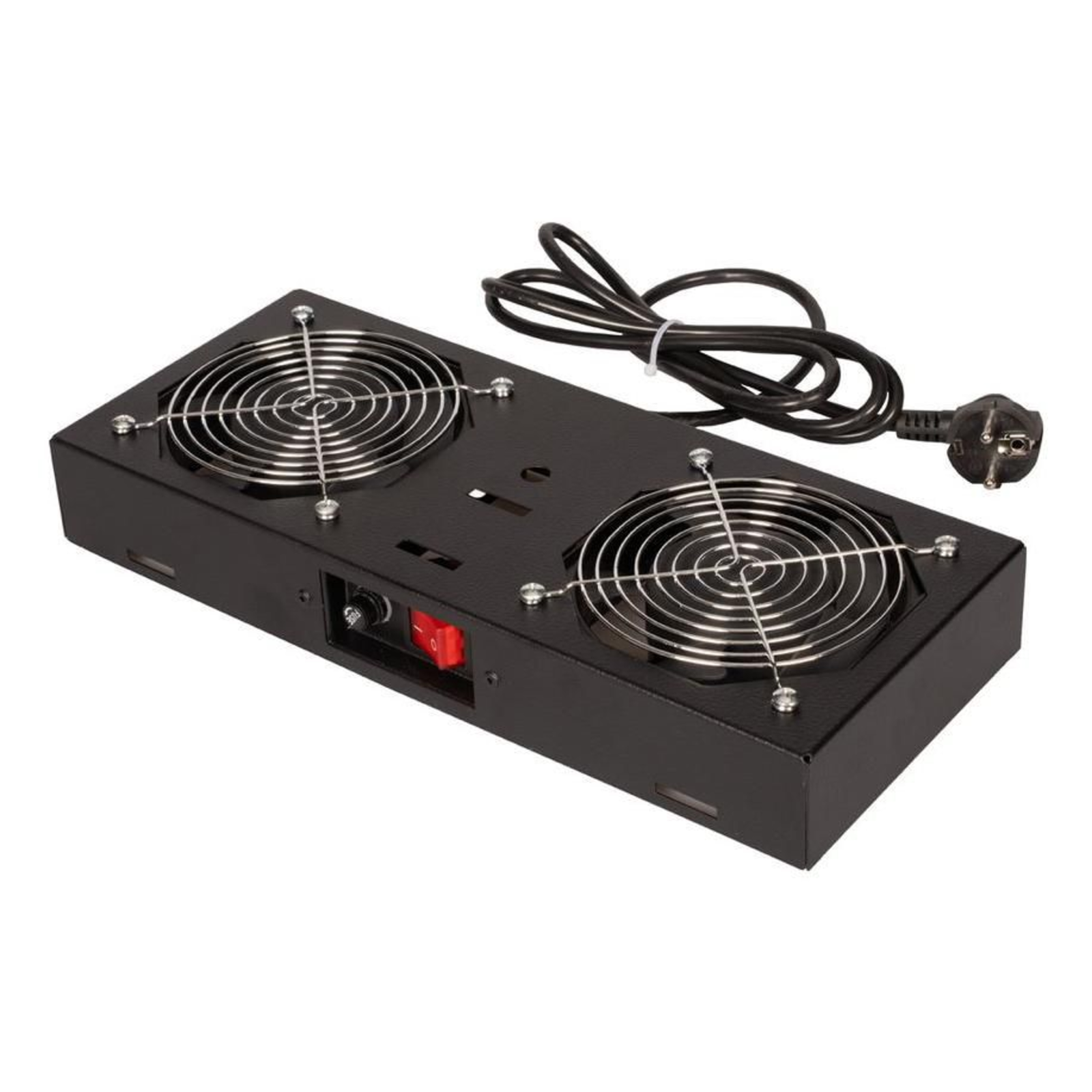 ROLINE Fan Unit 2 Fans for 19-inch Wall-mounted Enclosure Black