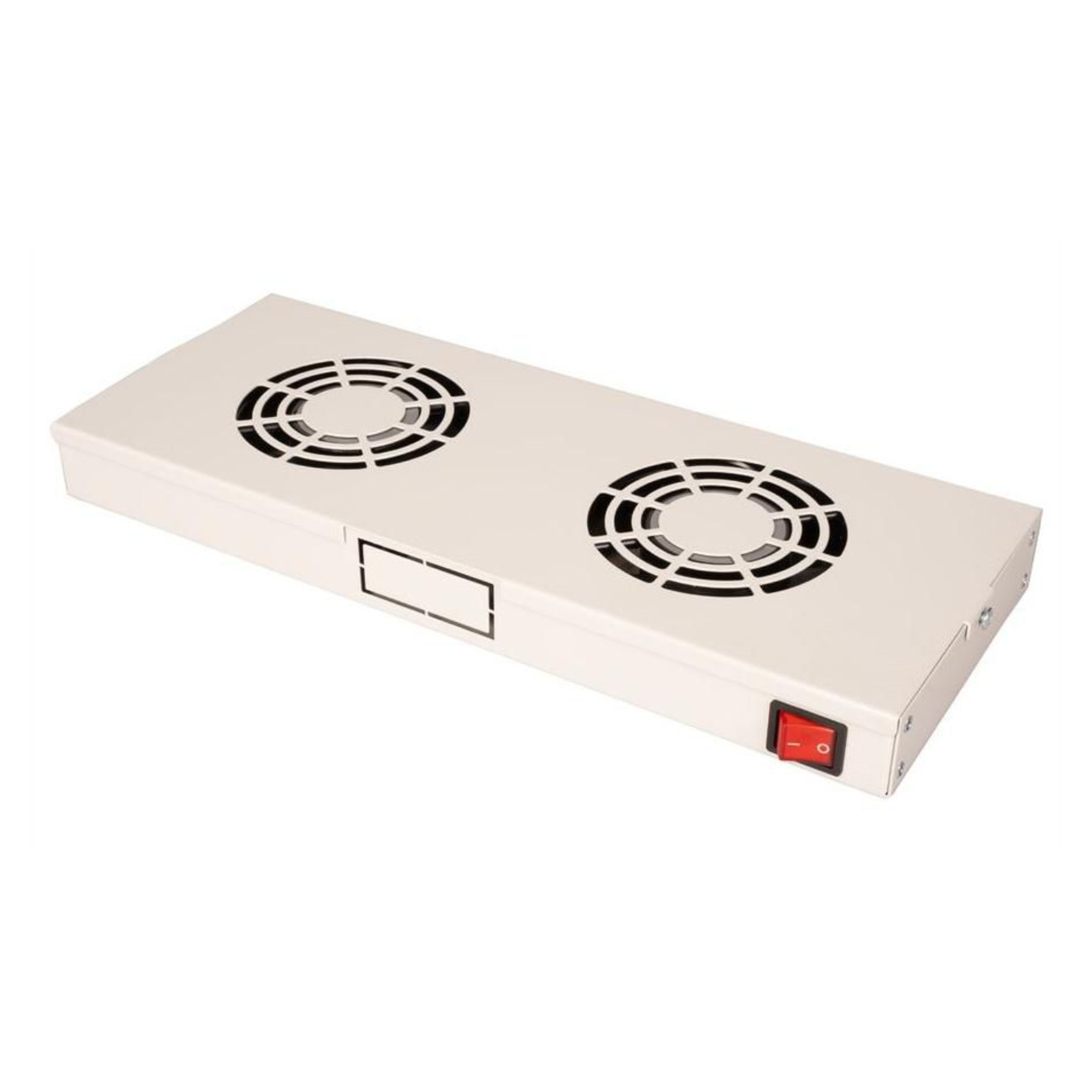 ROLINE 19-inch Fan Unit 2 Fans ON/OFF Grey