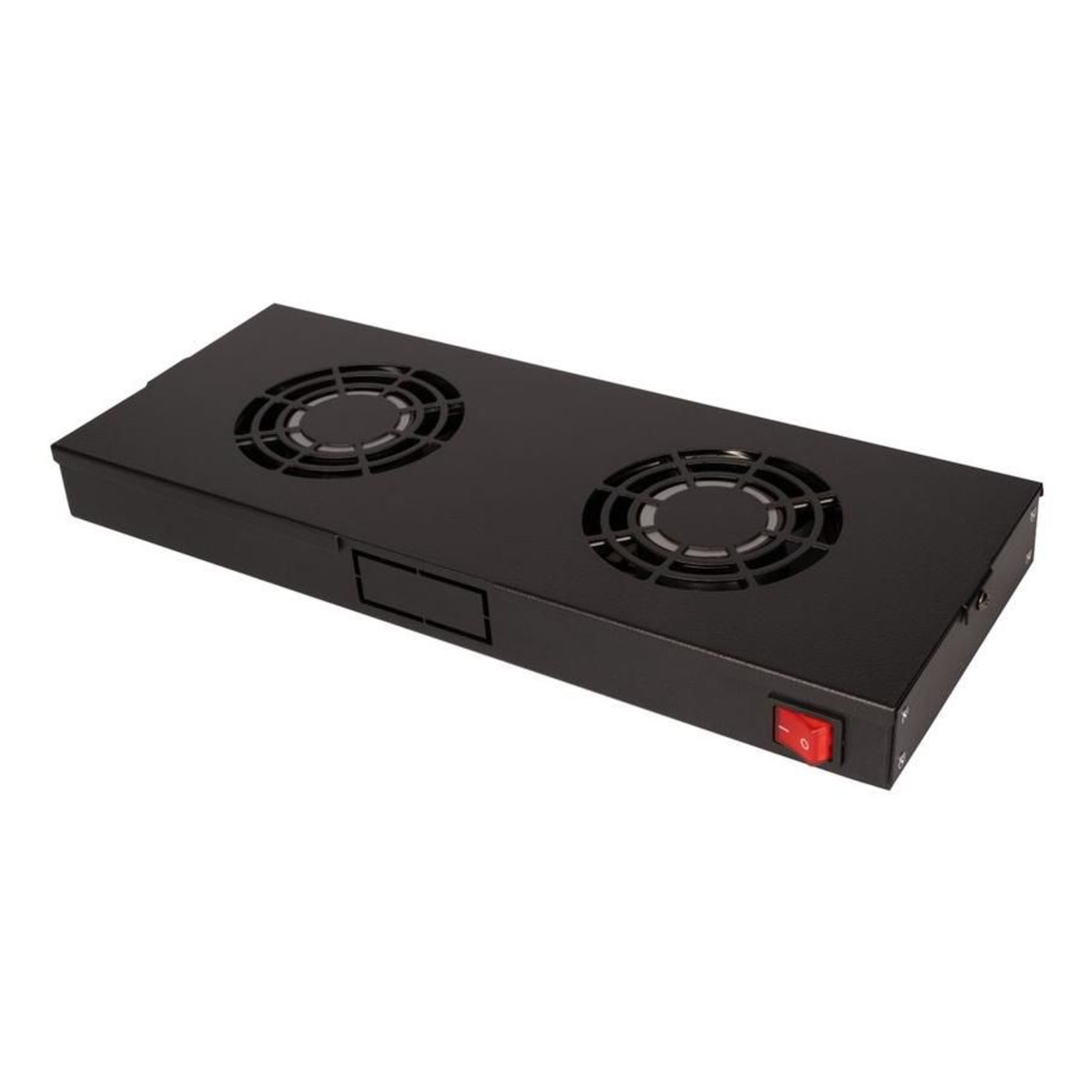 ROLINE 19-inch Fan Unit 2 Fans ON/OFF Black