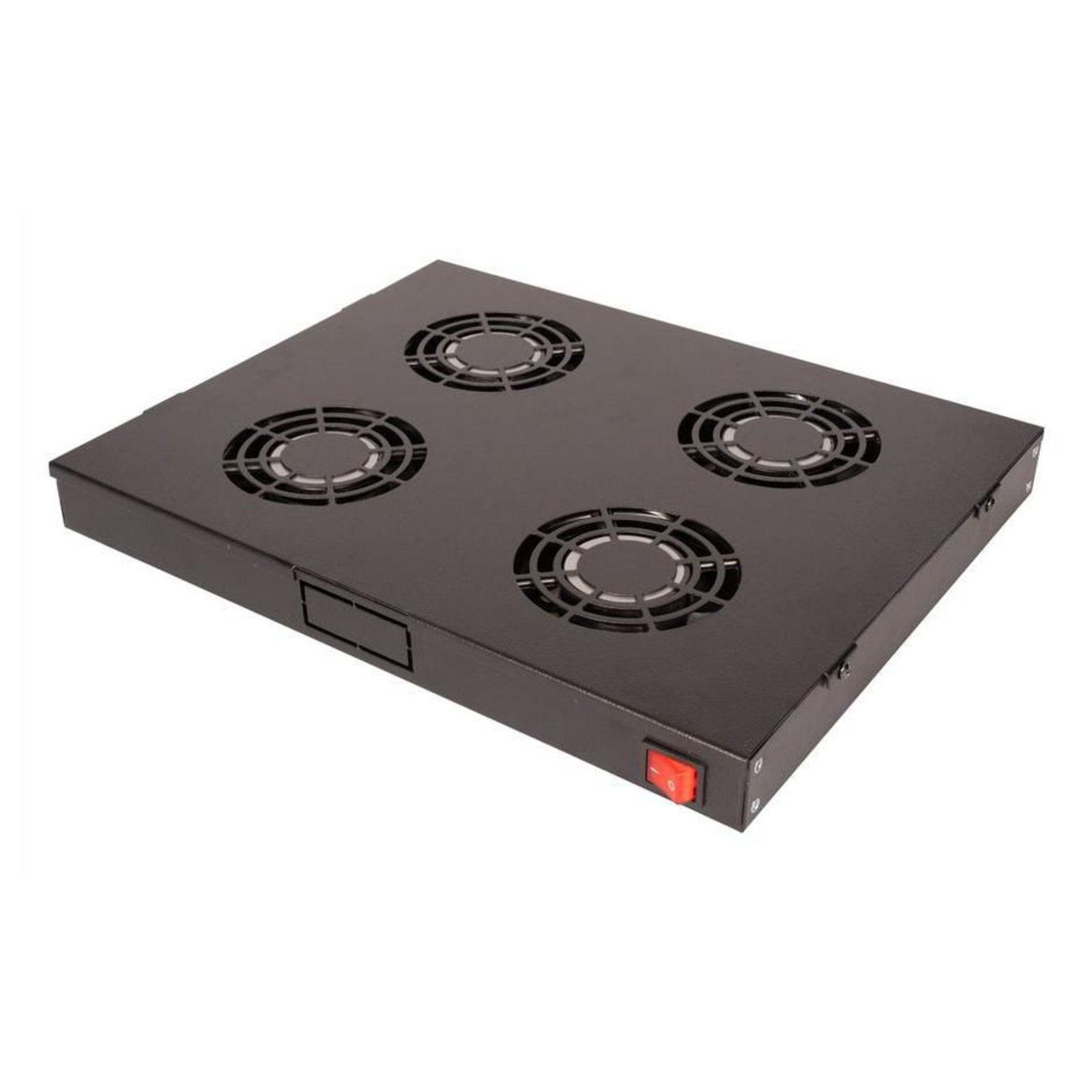ROLINE 19-inch Fan Unit 4 Fans ON/OFF Black