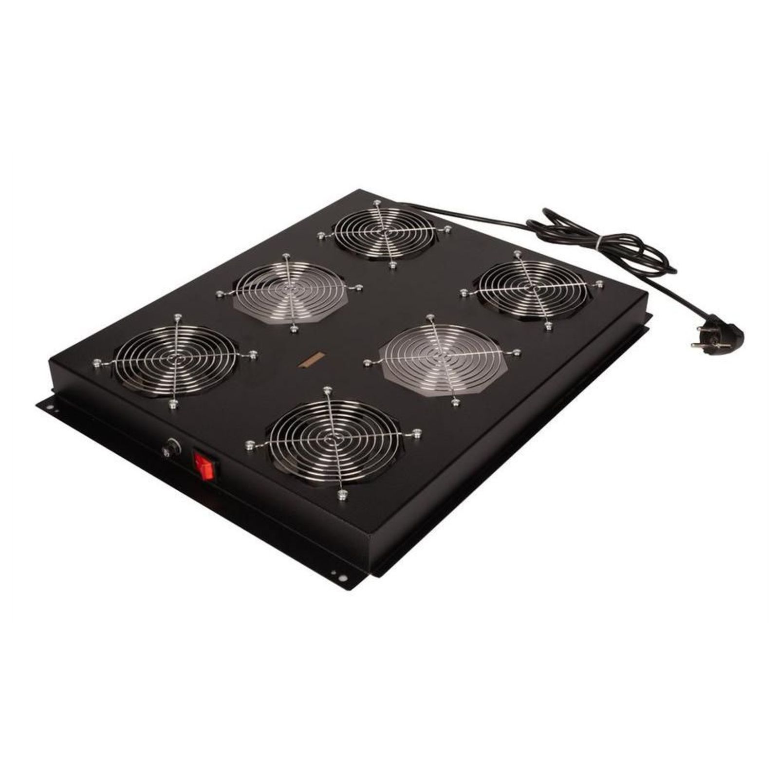 ROLINE 19-inch Fan Unit 4 Fans ON/OFF for Server Cabinets Black