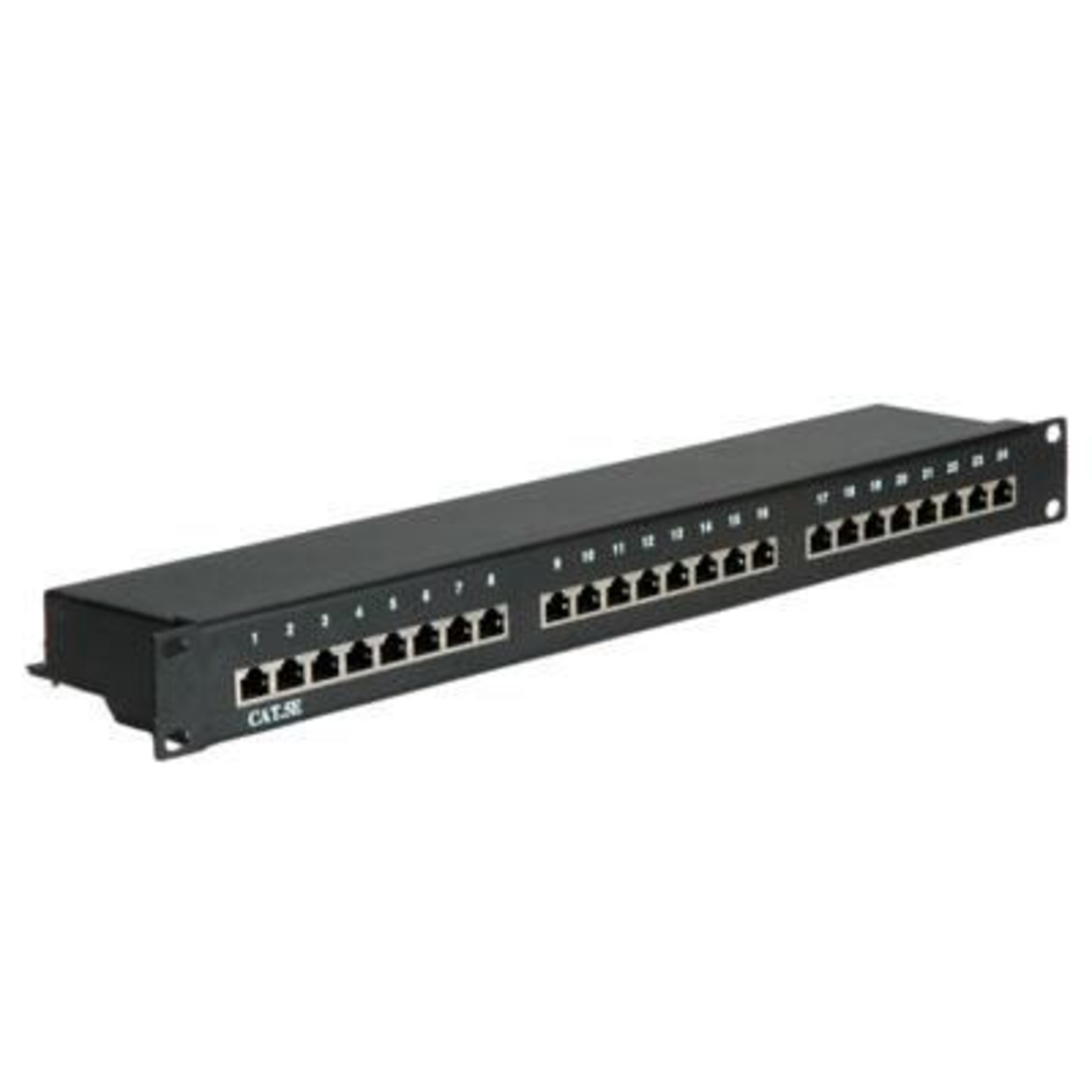 VALUE Patch Panel CAT 5e STP RJ-45 X 24 Black 48.3cm (19 Inch)