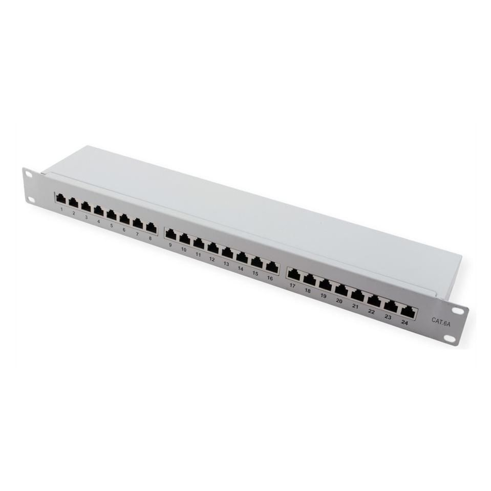 VALUE Cat.6A Class EA 19inch Patch Panel 24 P Shielded Grey 26.99.0365 Patch Panel