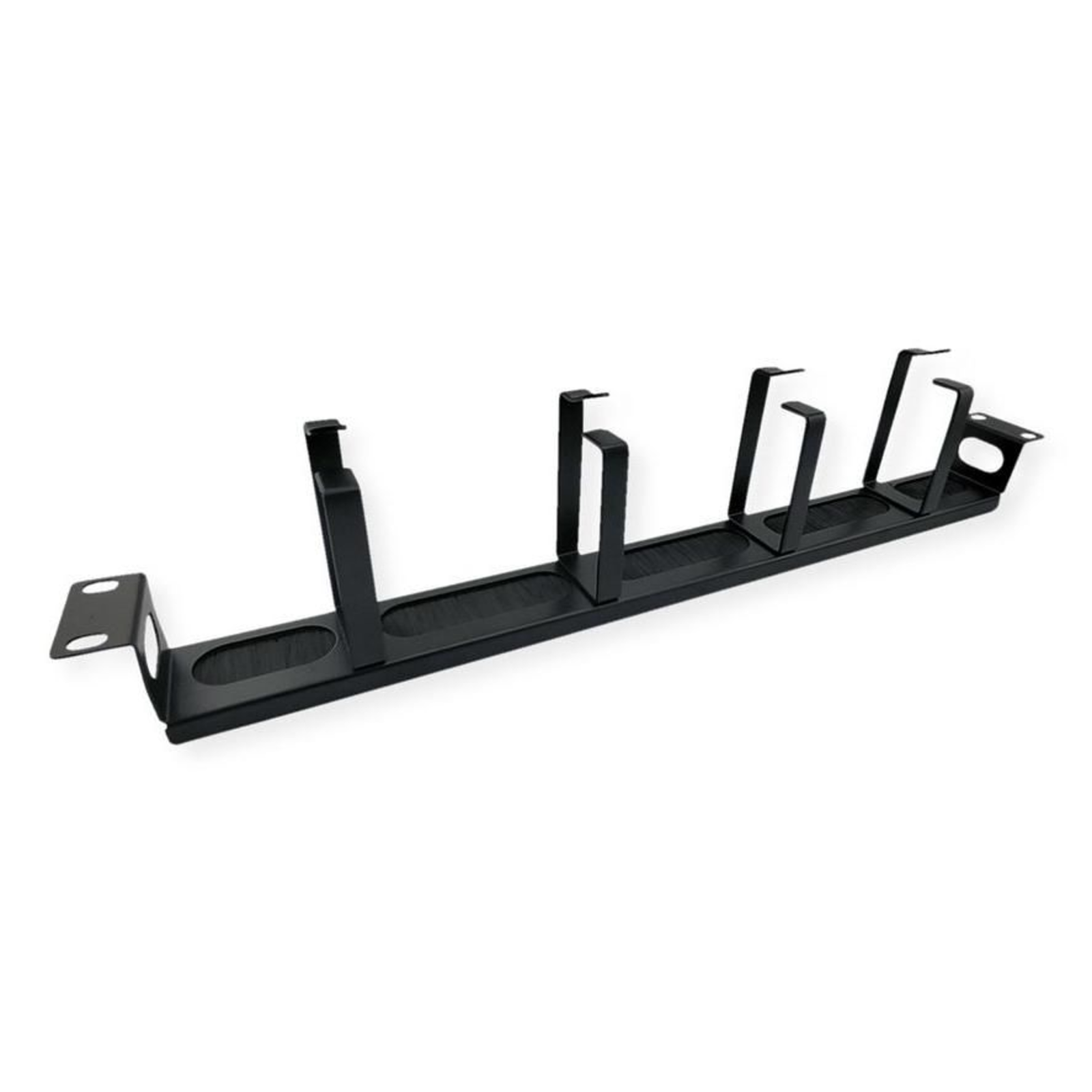 VALUE 19inch Cable Management 4 G-type Metal Eyelets + Black Brush