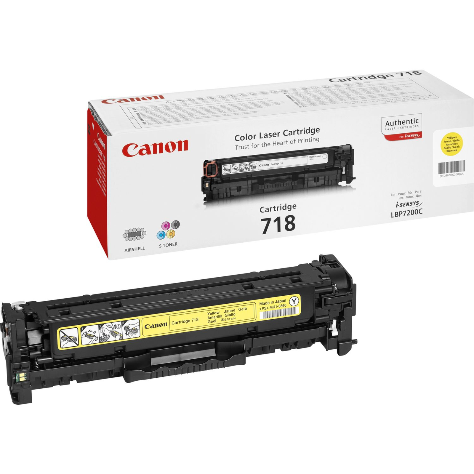 Canon 718 Yellow Yellow 2900 Pages Toner 2659B002