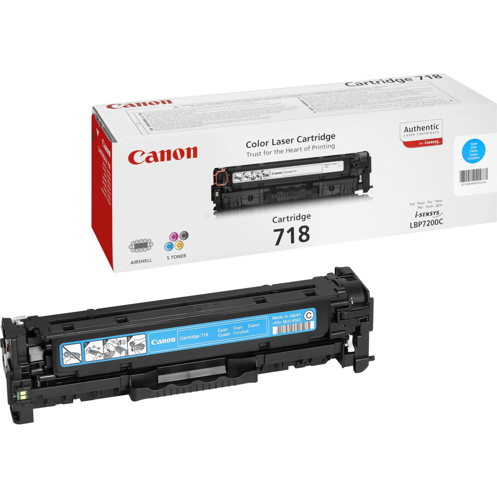 Canon Toner 718 cyan cyan Original