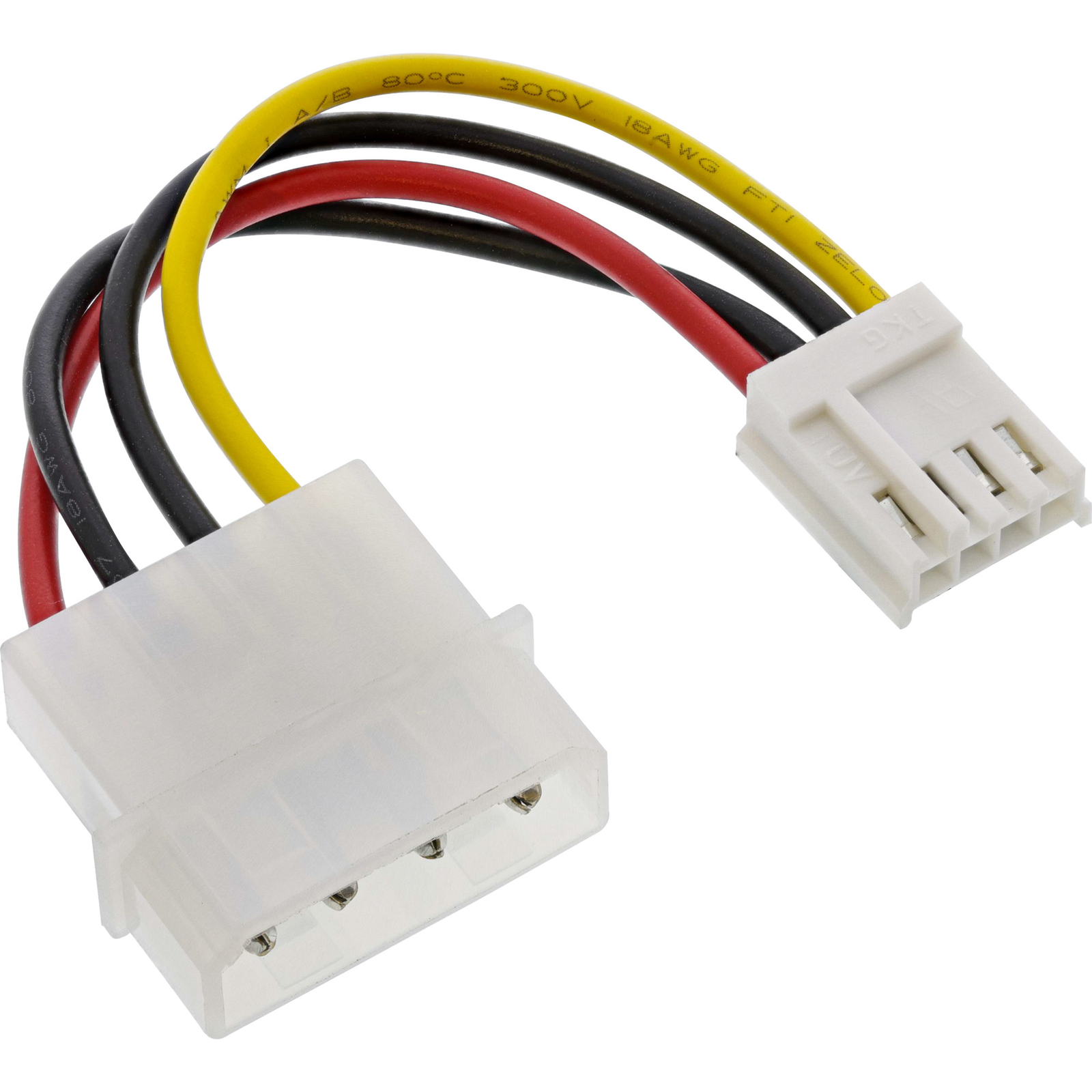 InLine Power Adapter 13.34cm 5.25 Inch Female to 8.89cm 3.5 Inch Male 0.06m