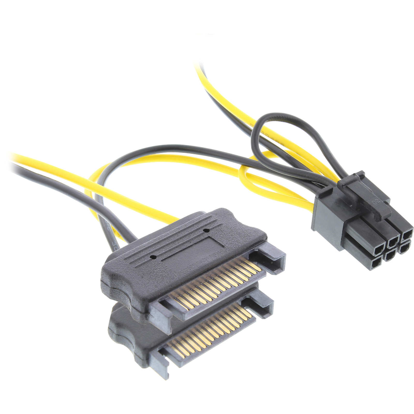 InLine Internal Power Adapter 2x SATA to 6-pin for PCIe PCI-Express Graphics Cards