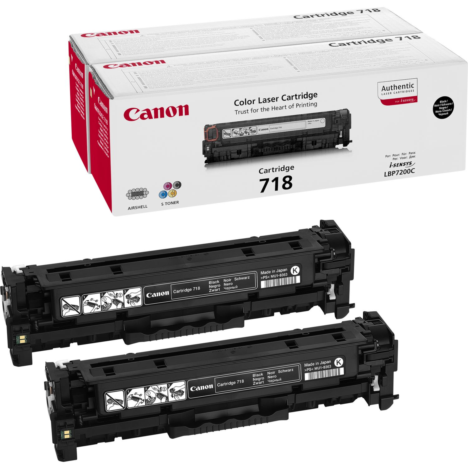 Canon 718 Black Black 3400 Pages Toner 2662B005