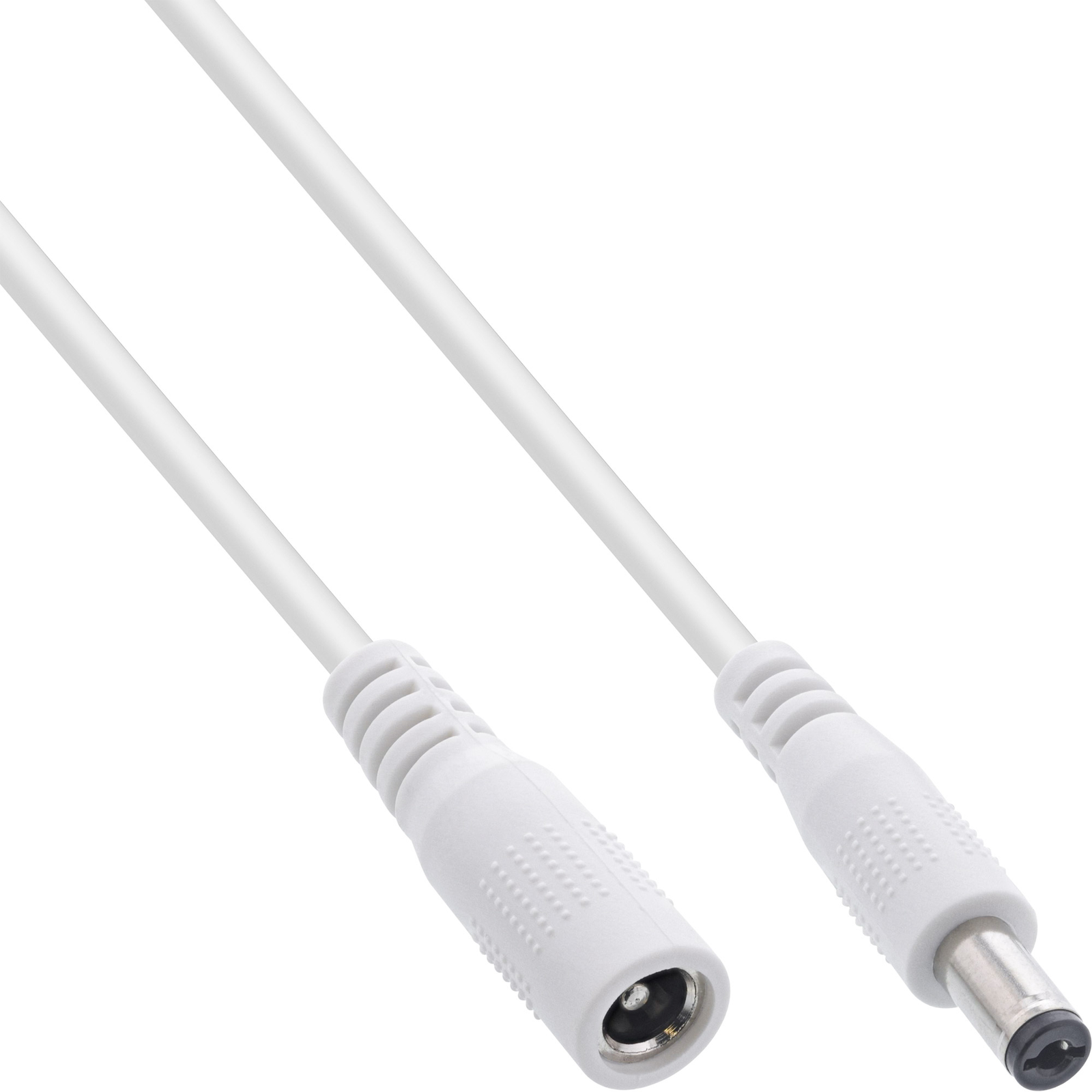 InLine DC Extension Cable DC Plug-socket 5.5x2.1mm AWG 18 White 2m