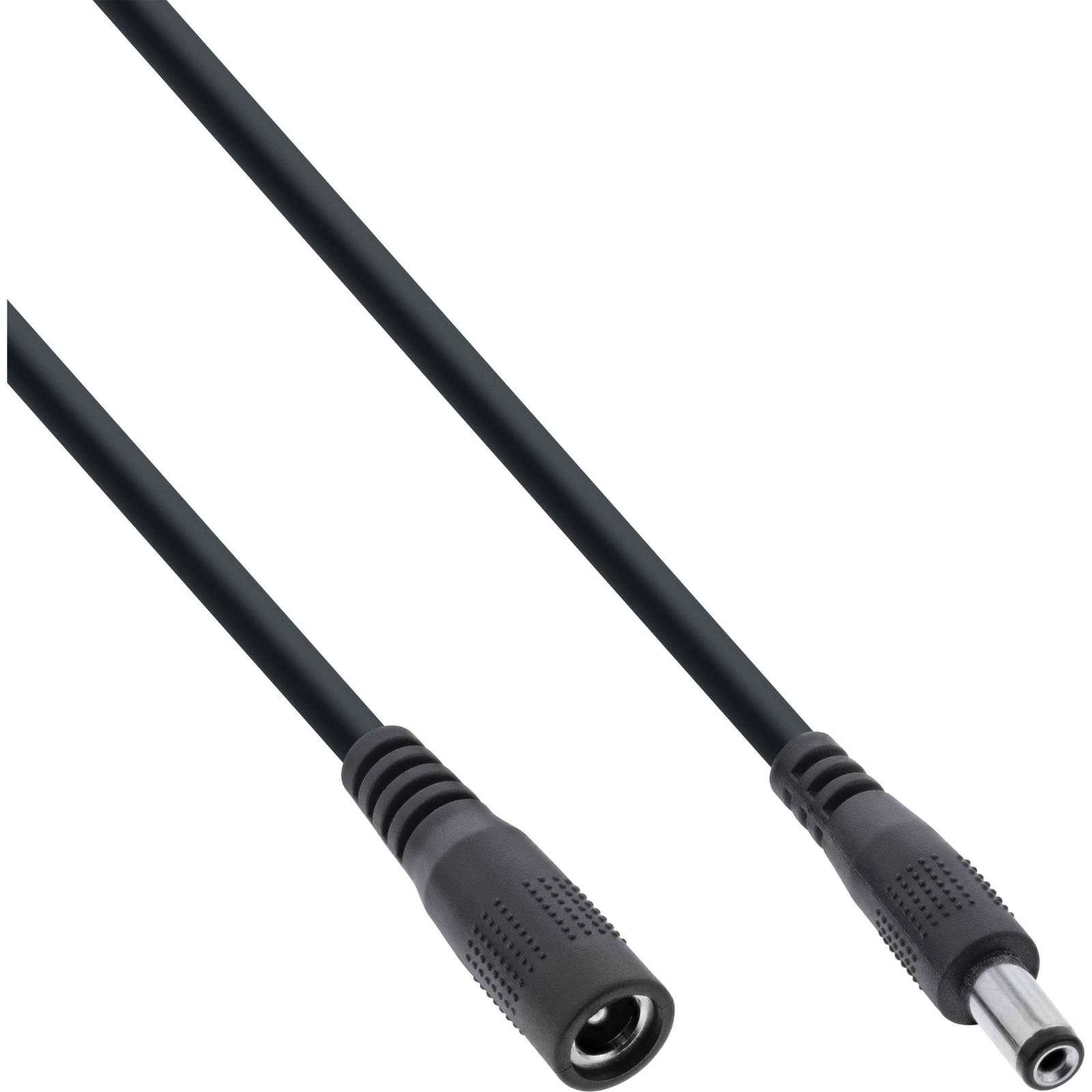 InLine DC Extension Cable DC Plug-socket 5.5x2.1mm AWG 18 Black 3m