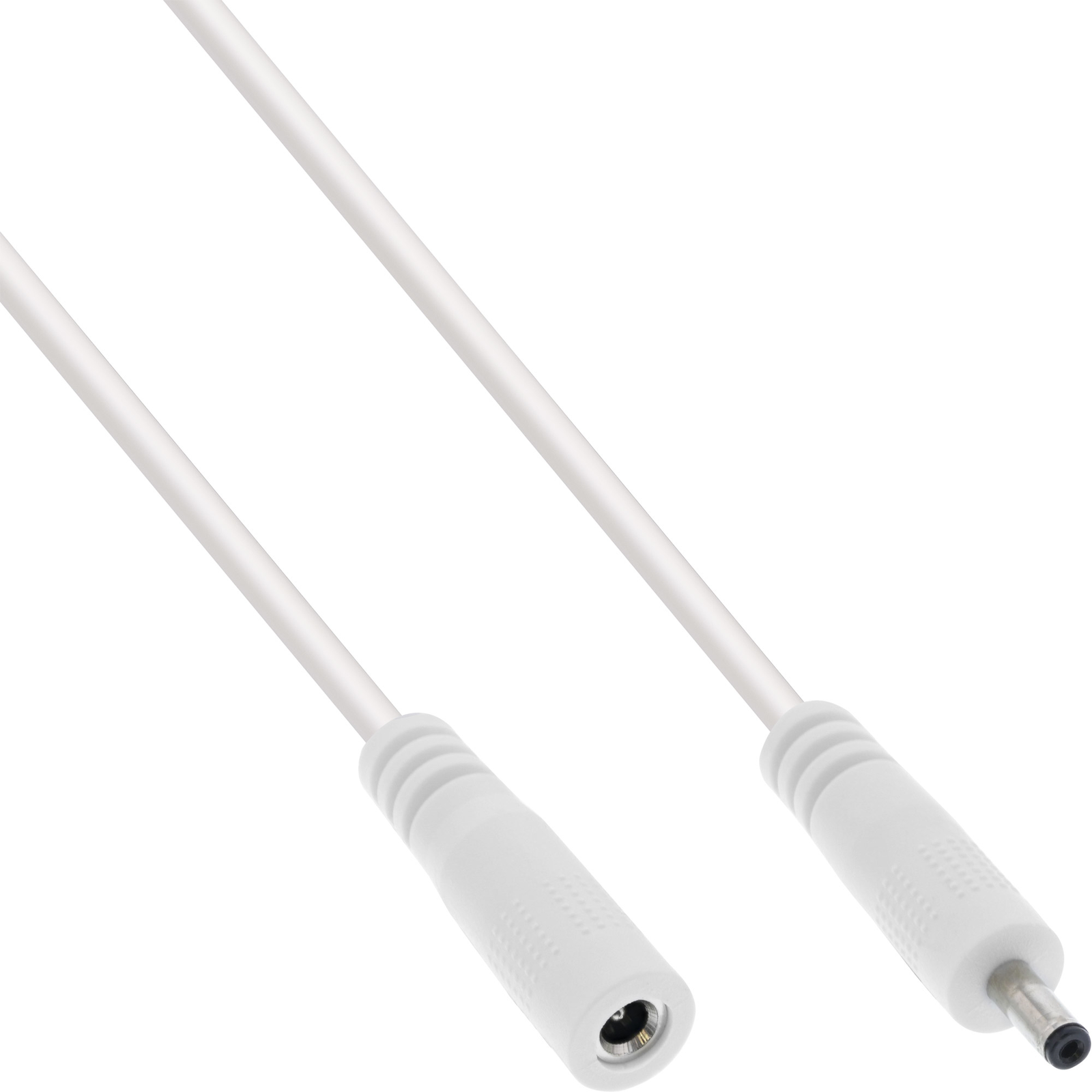 InLine DC Extension Cable DC Plug-socket 3.5x1.35mm AWG 18 White 3m