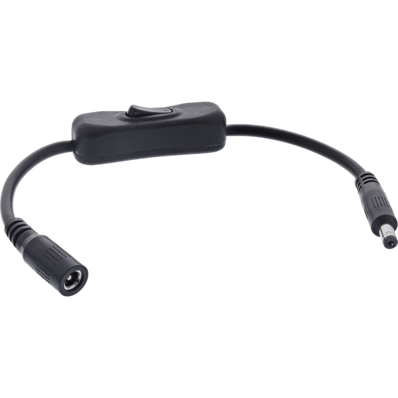 InLine DC Cable with Switch DC ST-BU 5.5x2.1mm AWG 18 Black 0.20m