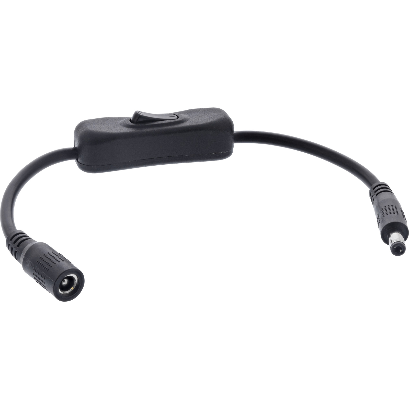 InLine DC Cable with Switch DC ST-BU 5.5x2.5mm AWG 18 Black 0.20m