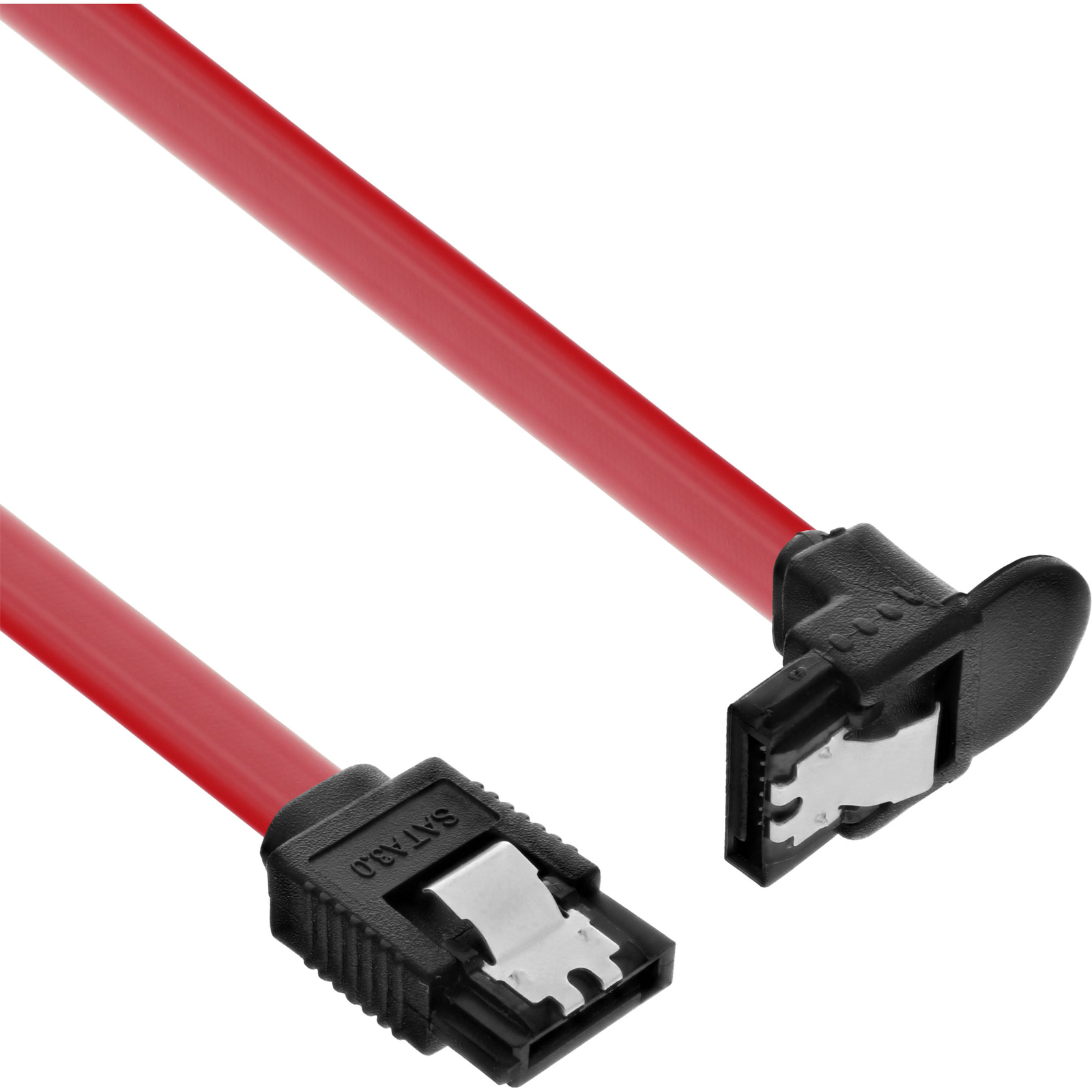 InLine SATA 6Gb-s Cable with Lug Angled 0.5m