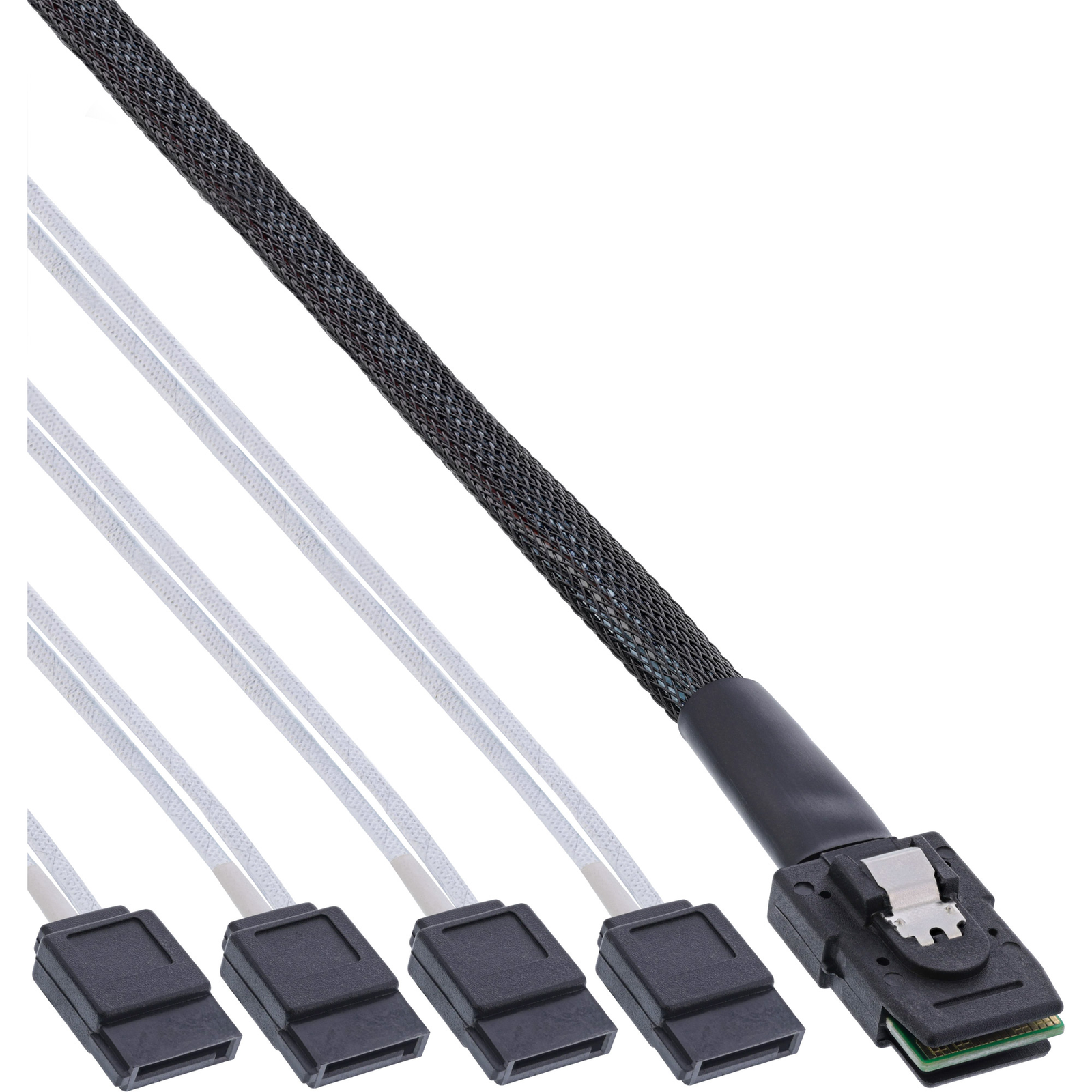 InLine SAS Connection Cable Mini SAS SFF8087 to 4x SATA Crossover OCF 0.5m
