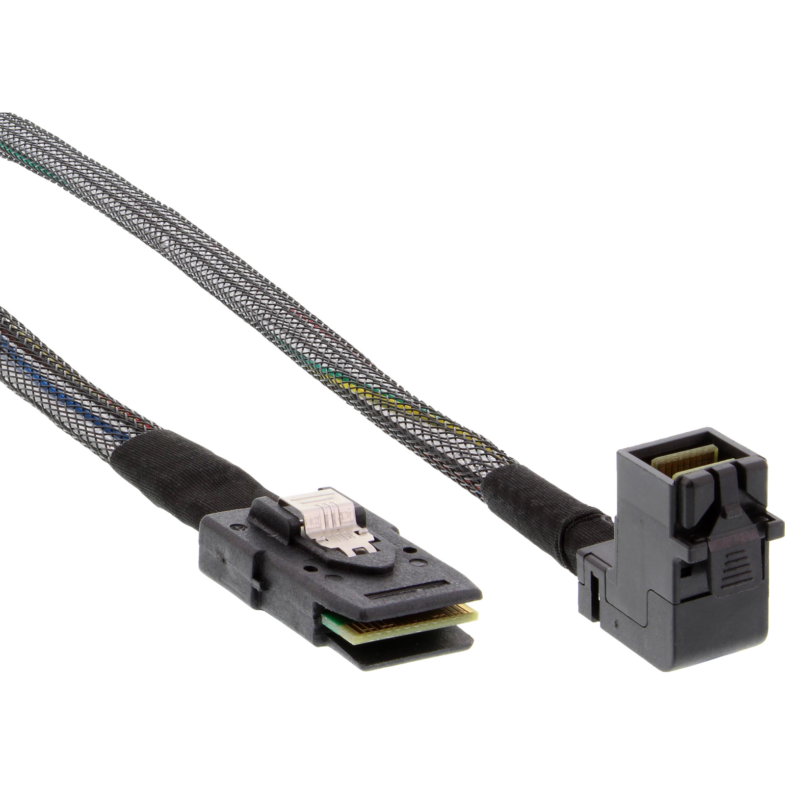 InLine Mini-SAS HD Cable SFF-8643 Angled to SFF-8087 with Sideband 1m