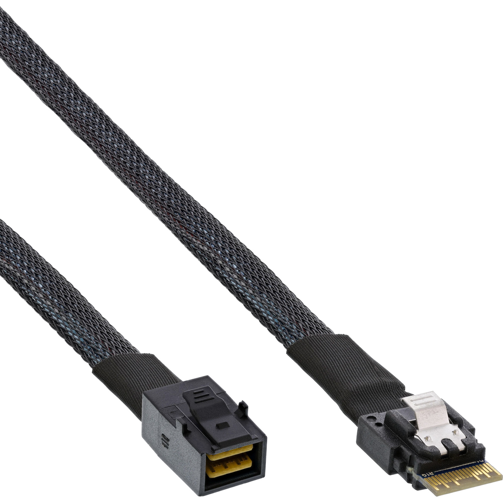 InLine Slim SAS Cable SFF-8654 4i to Mini SAS HD SFF-8643 24Gb-s 0.5m