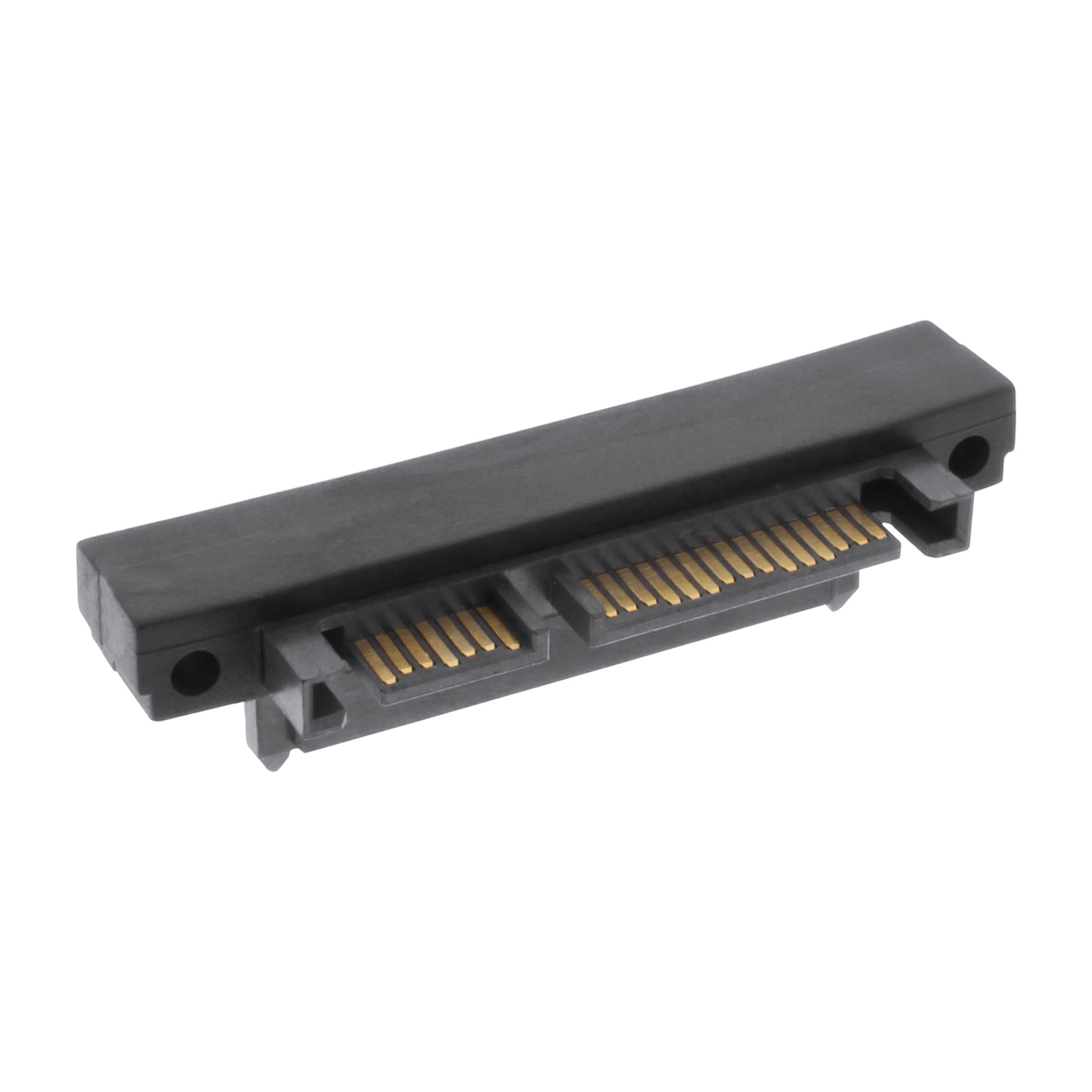 InLine SATA Adapter Plug Socket 22-pin 15+7 Angled Downwards