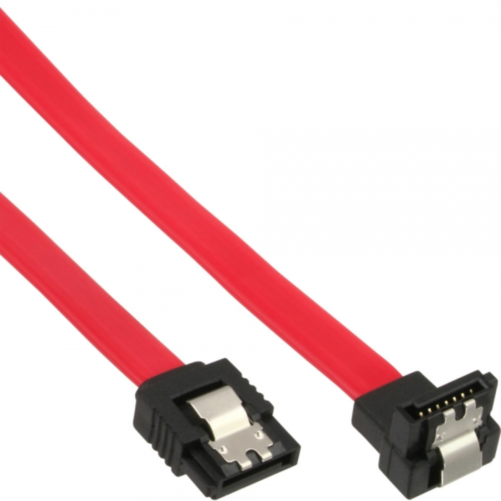 InLine SATA Angled Connection Cable with Safety Lug 0.15m