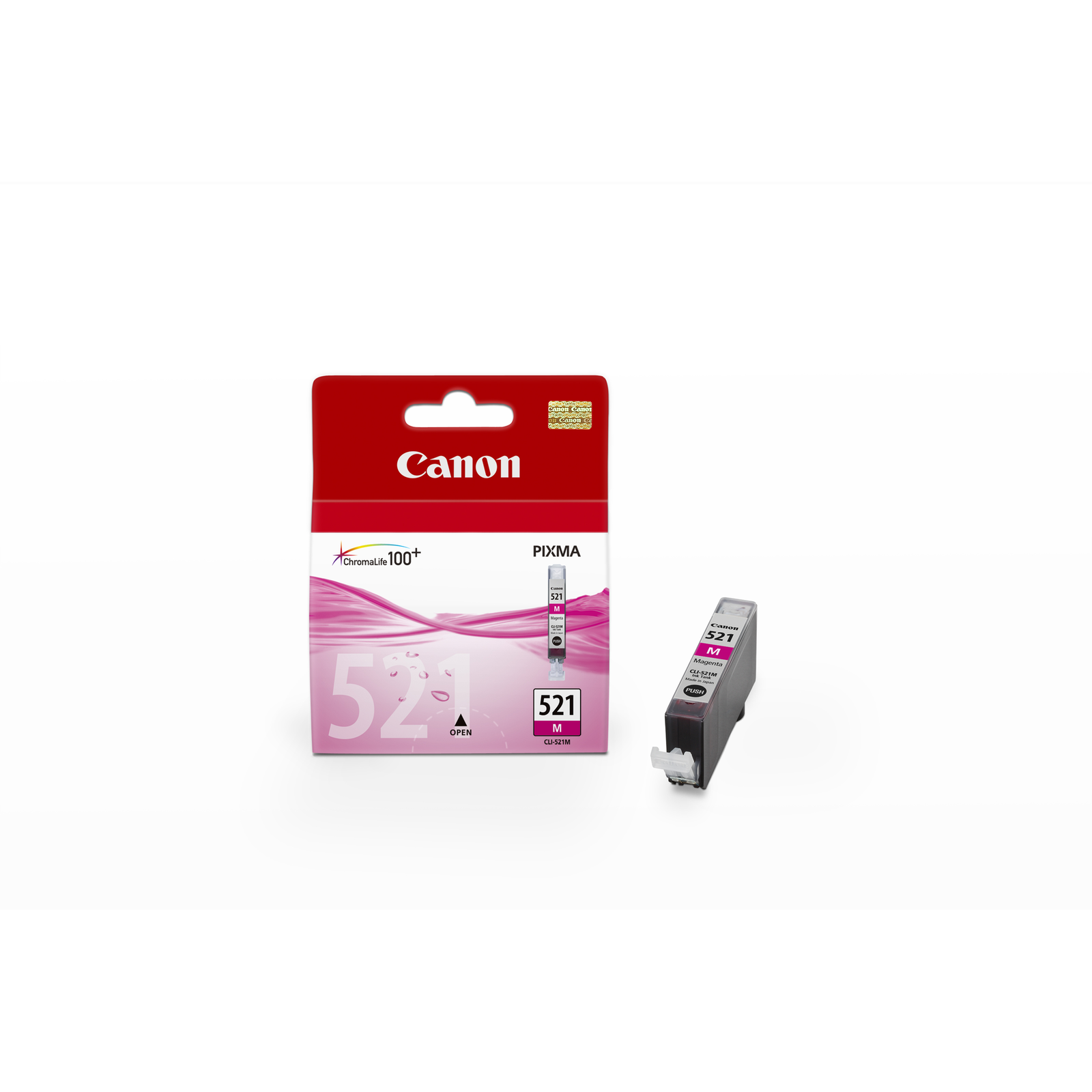 CANON CLI-521M magenta INK CARTRIDGE STANDARD CAPACITY 1-PACK BLISTER with ALARM