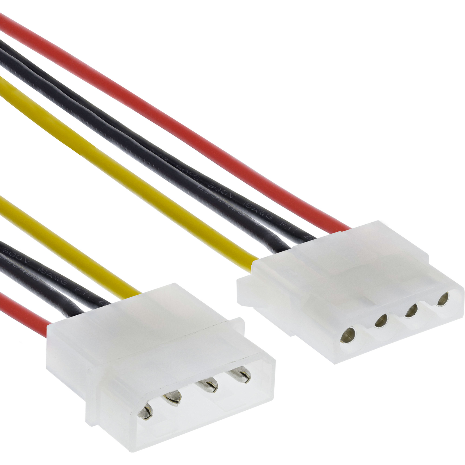 InLine Power Extension Internal 5.25 Inch 4pin ST BU 1m
