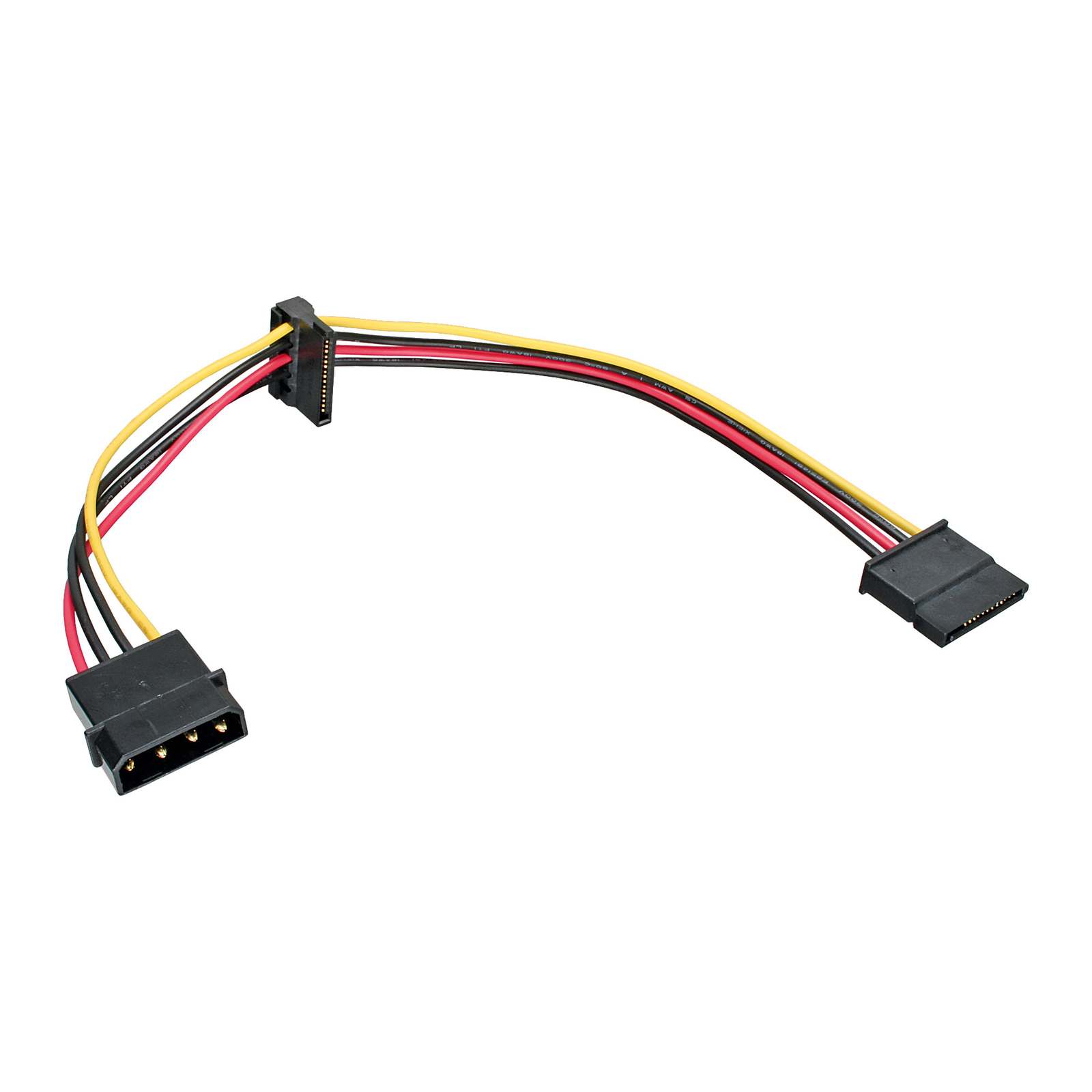 InLine Internal Power Cable 1x 13.34cm 5.25 Inch to 2x 15pin SATA 0.30m