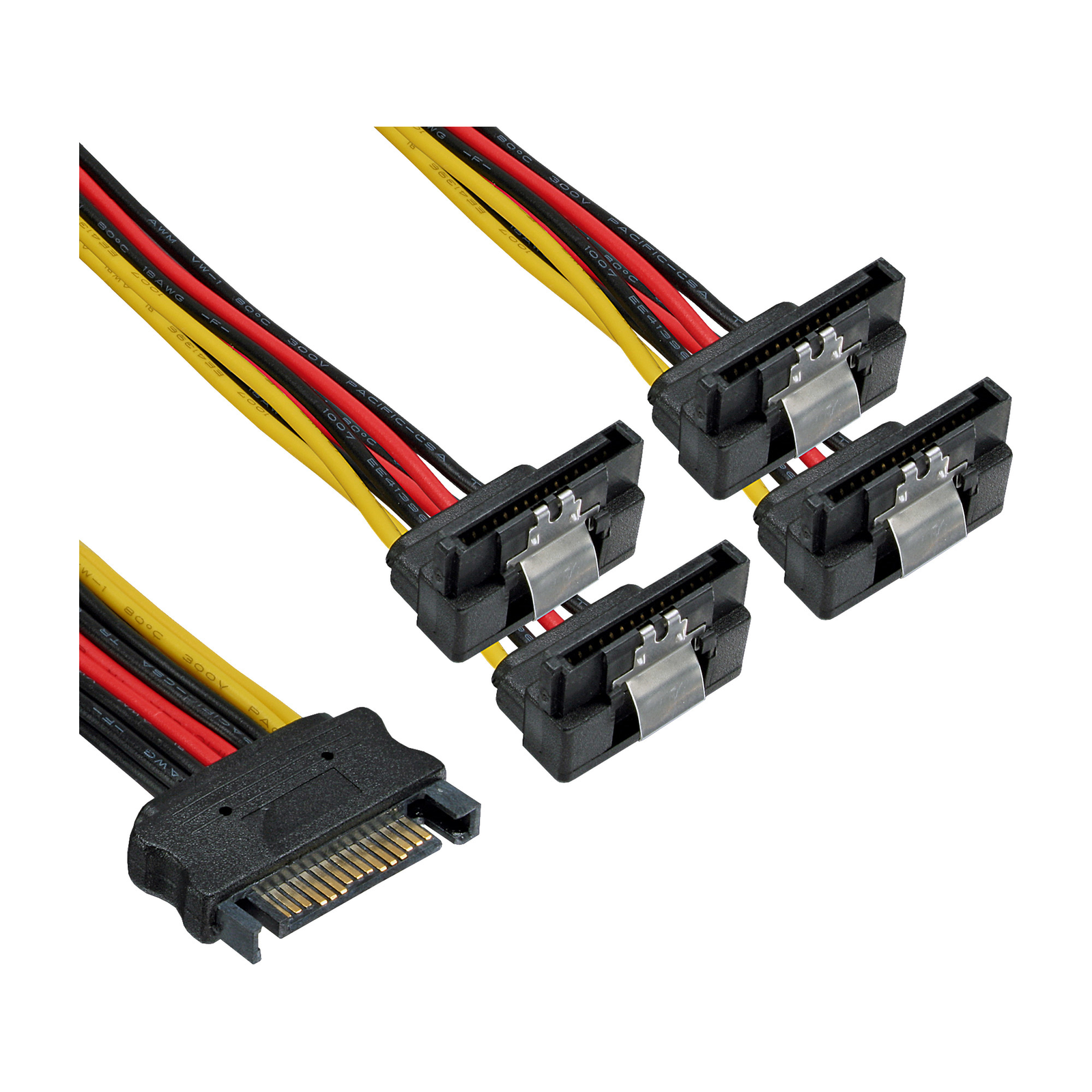 InLine SATA Power Y-cable SATA BU-4x SATA ST Threaded W. Lugs 0 -30m