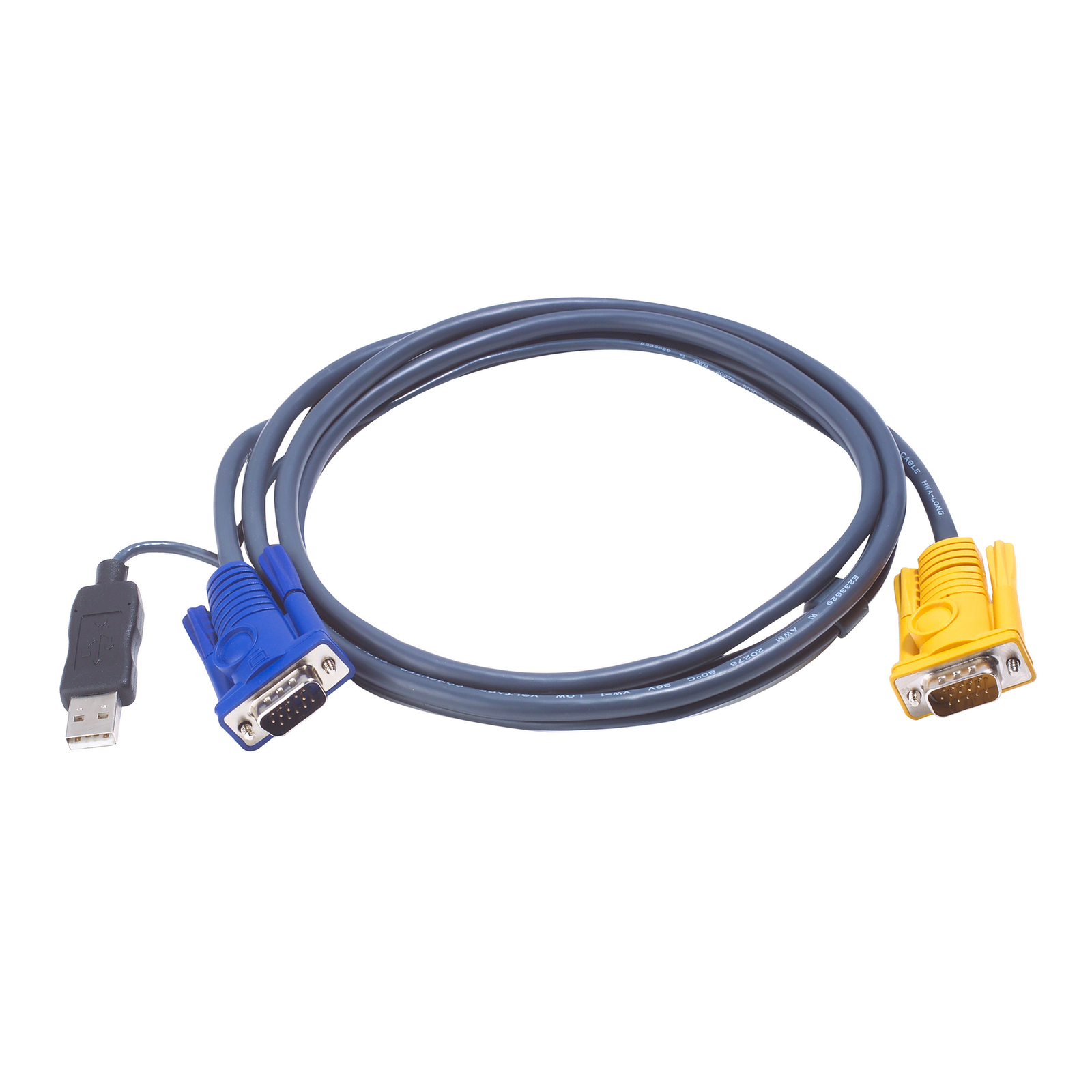 Aten USB KVM Cable with 3-in-1 SPHD And Integrated PS-2 to USB Converter 6 M 6 M VGA Black HDB